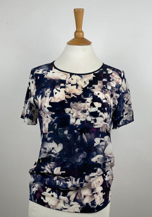 T-Shirt Style Silk Top by Paul Smith | Size S