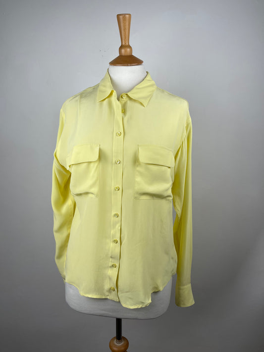 Lemon Silk Blouse by Equipment | Size M
