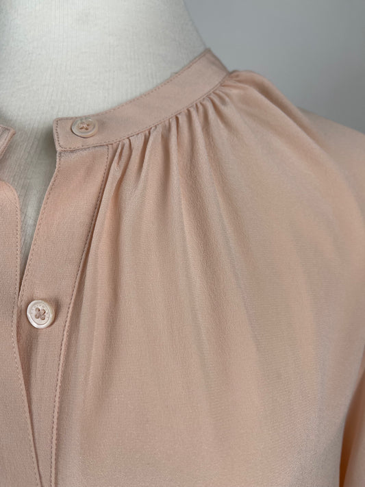 Blush Silk Blouse by Equipment | Size L