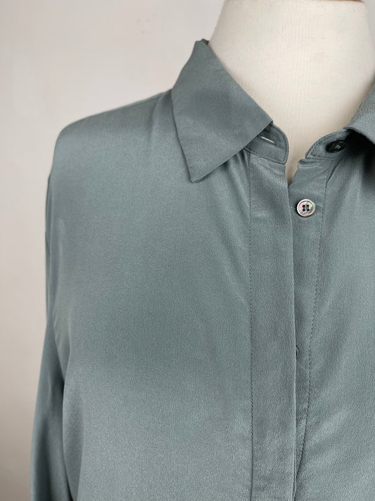 Sage Green Silk Blouse by Jigsaw | Size L