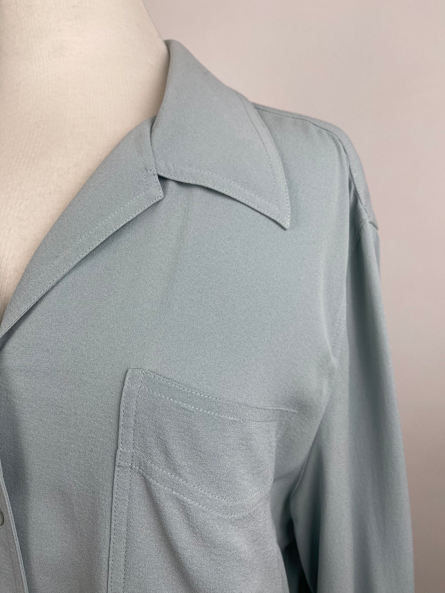 Aqua Crepe Silk by Jaeger | Size L