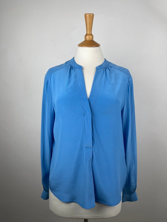 Turquoise Blue Silk Blouse by Whistles | Size S