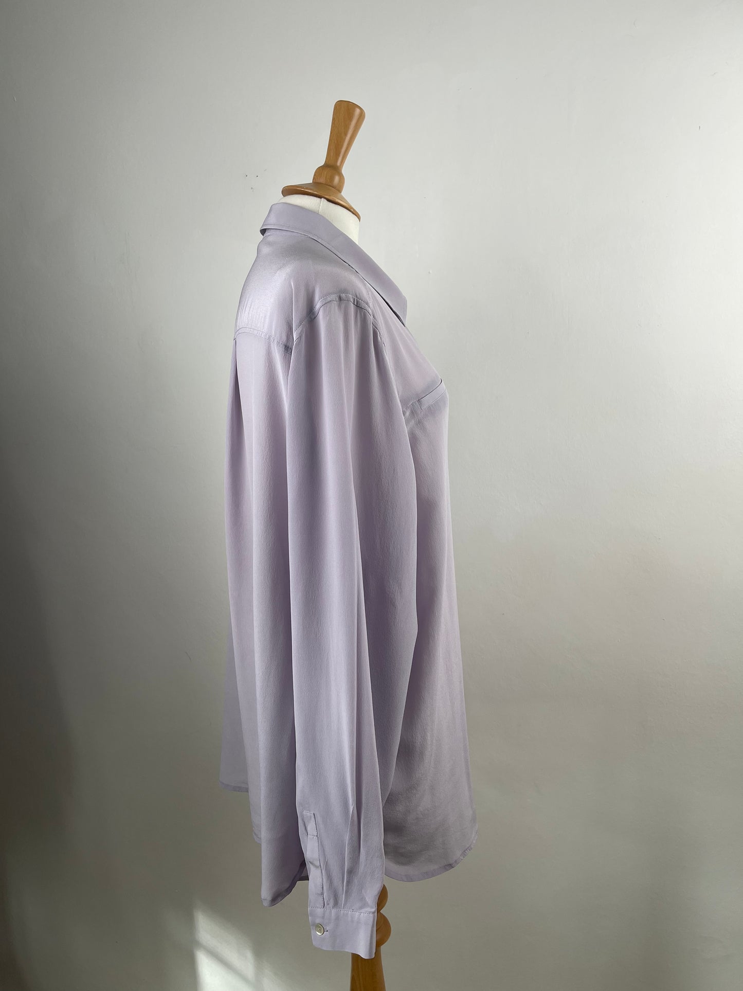 Lilac Grey Silk Blouse by Autograph | Size L