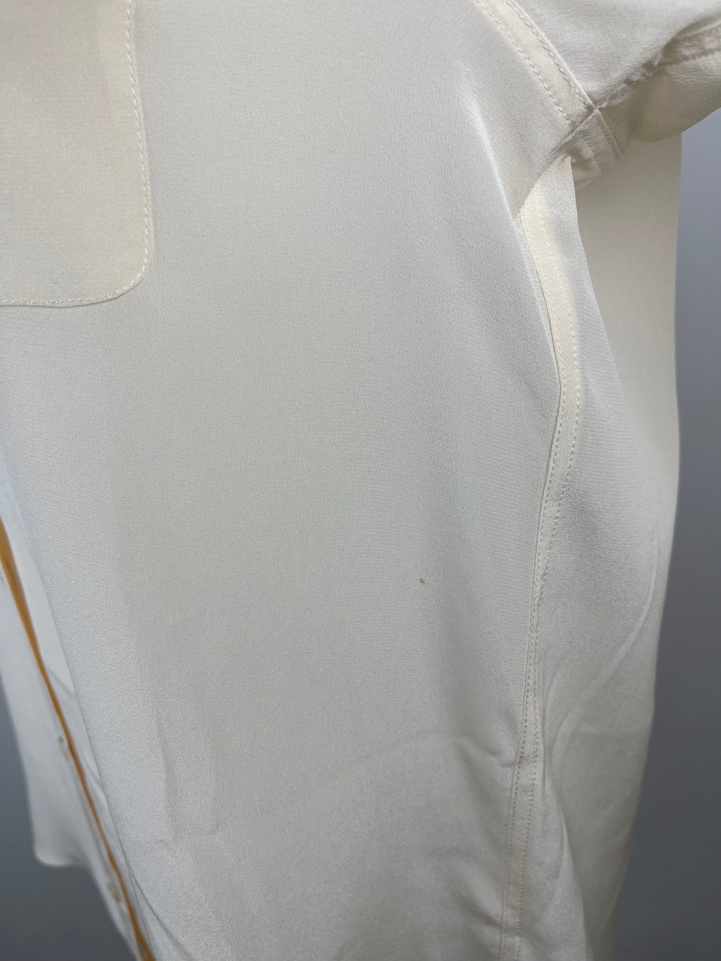 Classic Cream Pure Silk Crepe de Chine Blouse by LK Bennet | Size M