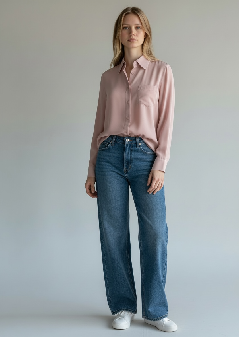 Baby Pink Classic cut Blouse by Talbots | Size S