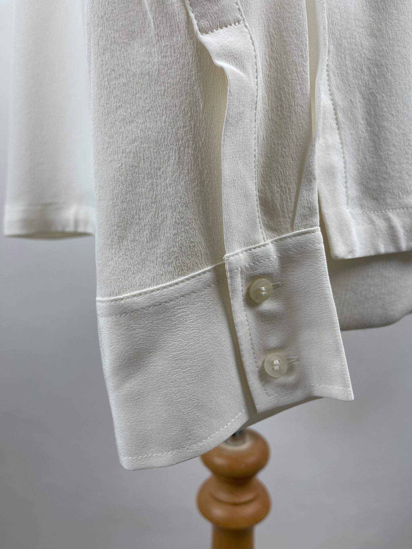 Cream Classic Silk Blouse by Whistles | Size M