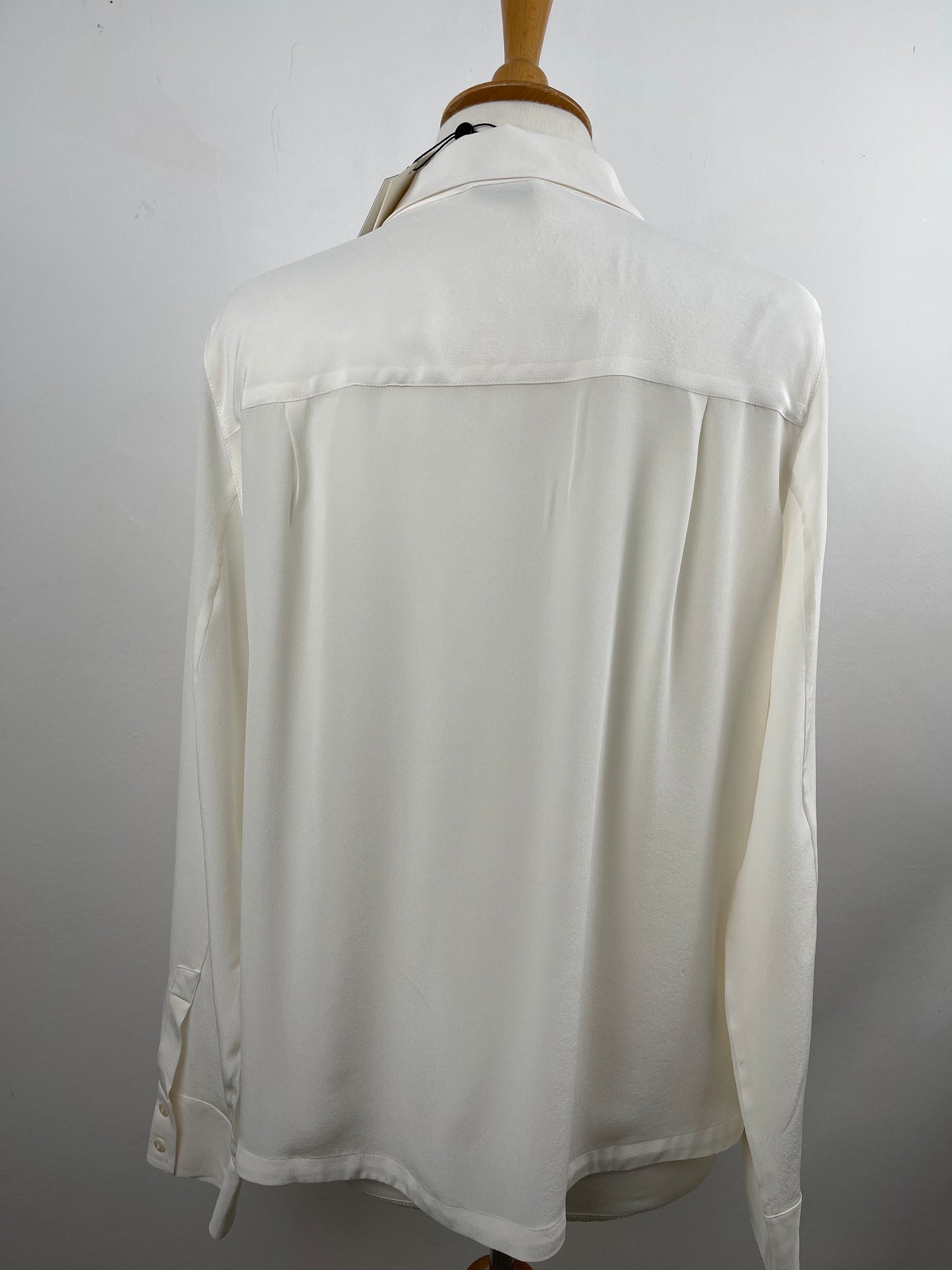 Cream Classic Silk Blouse by Whistles | Size M