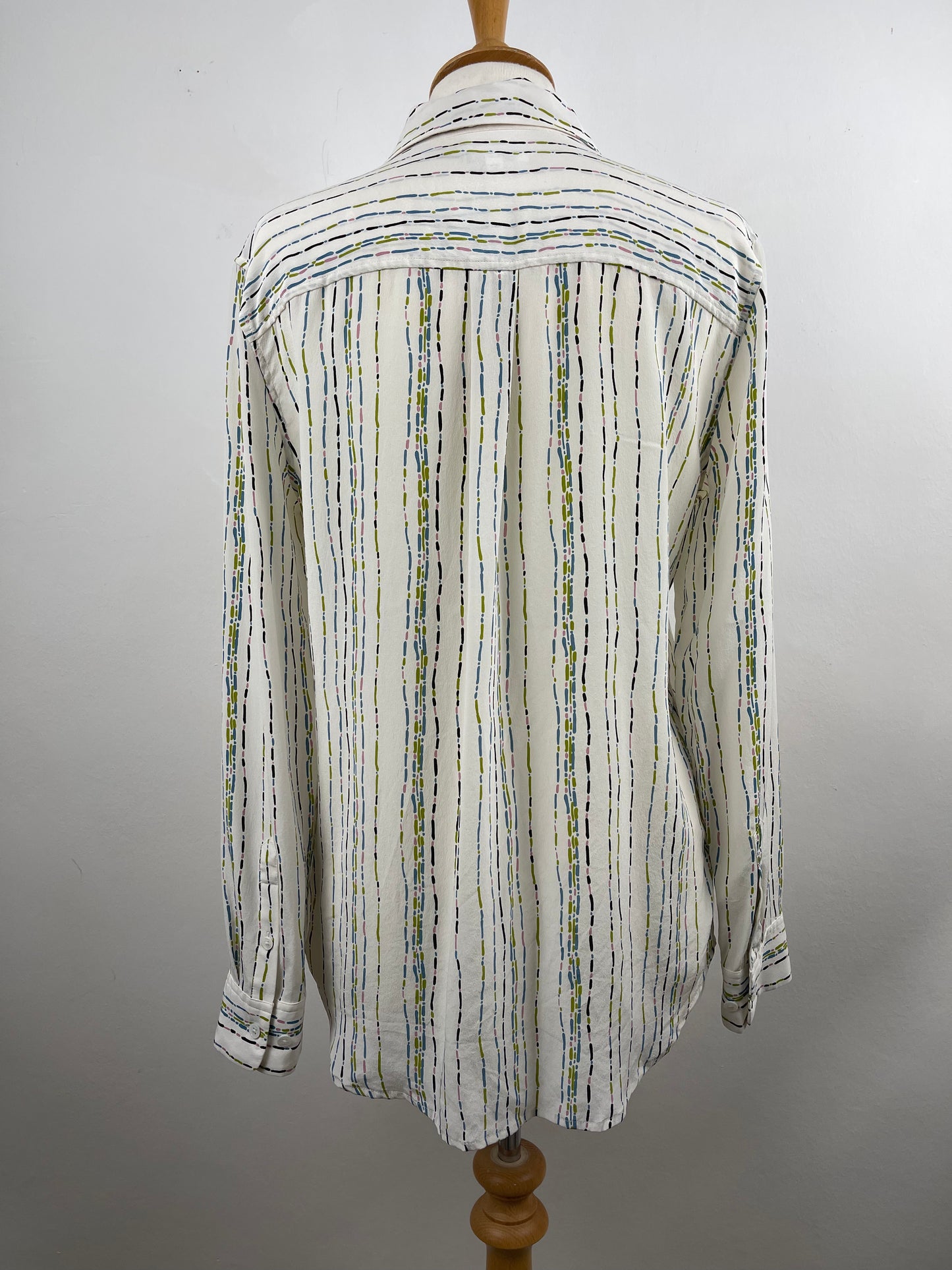 Stripe Silk Blouse by Equipment | Size M
