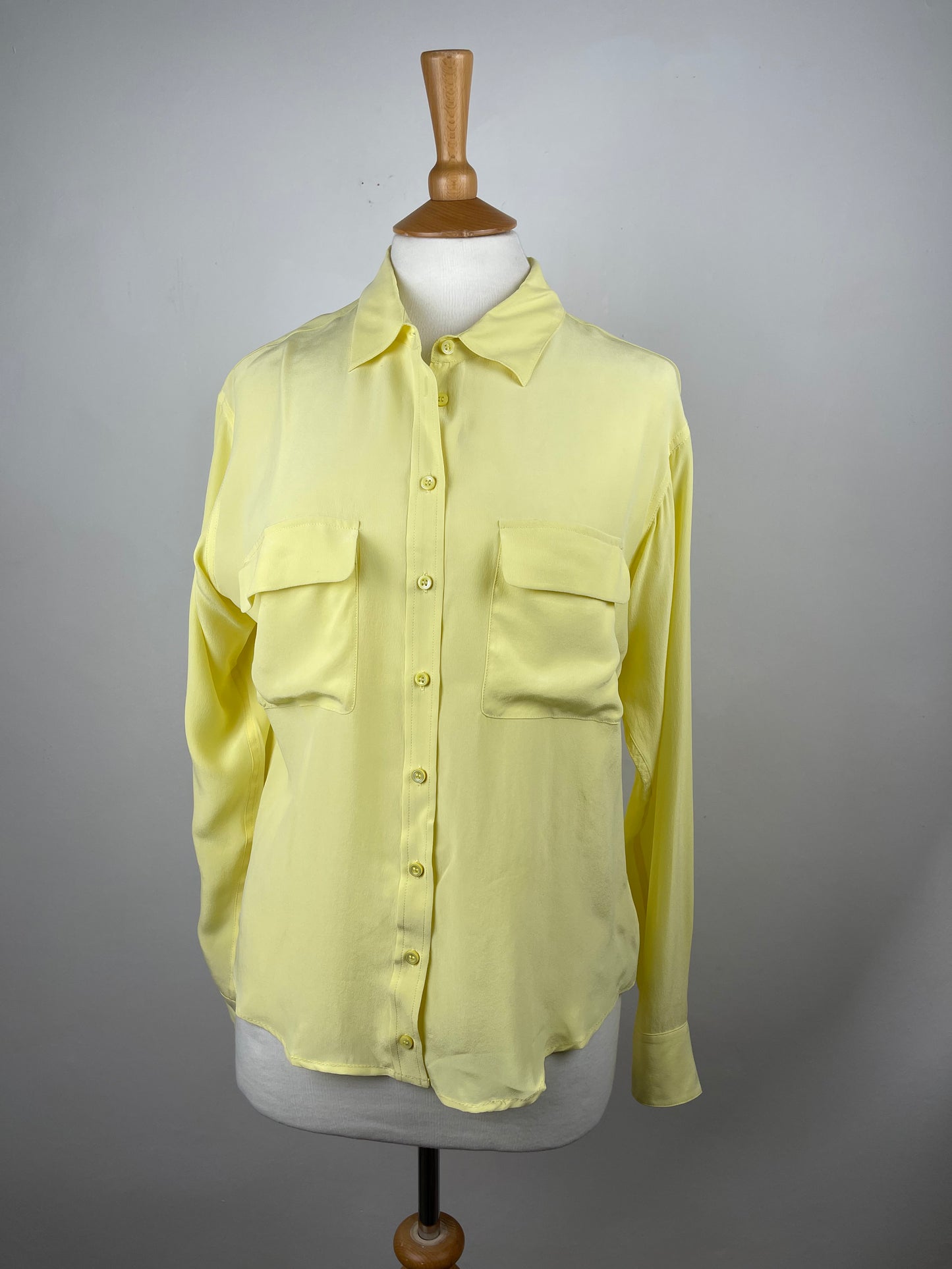 Lemon Silk Blouse by Equipment | Size M