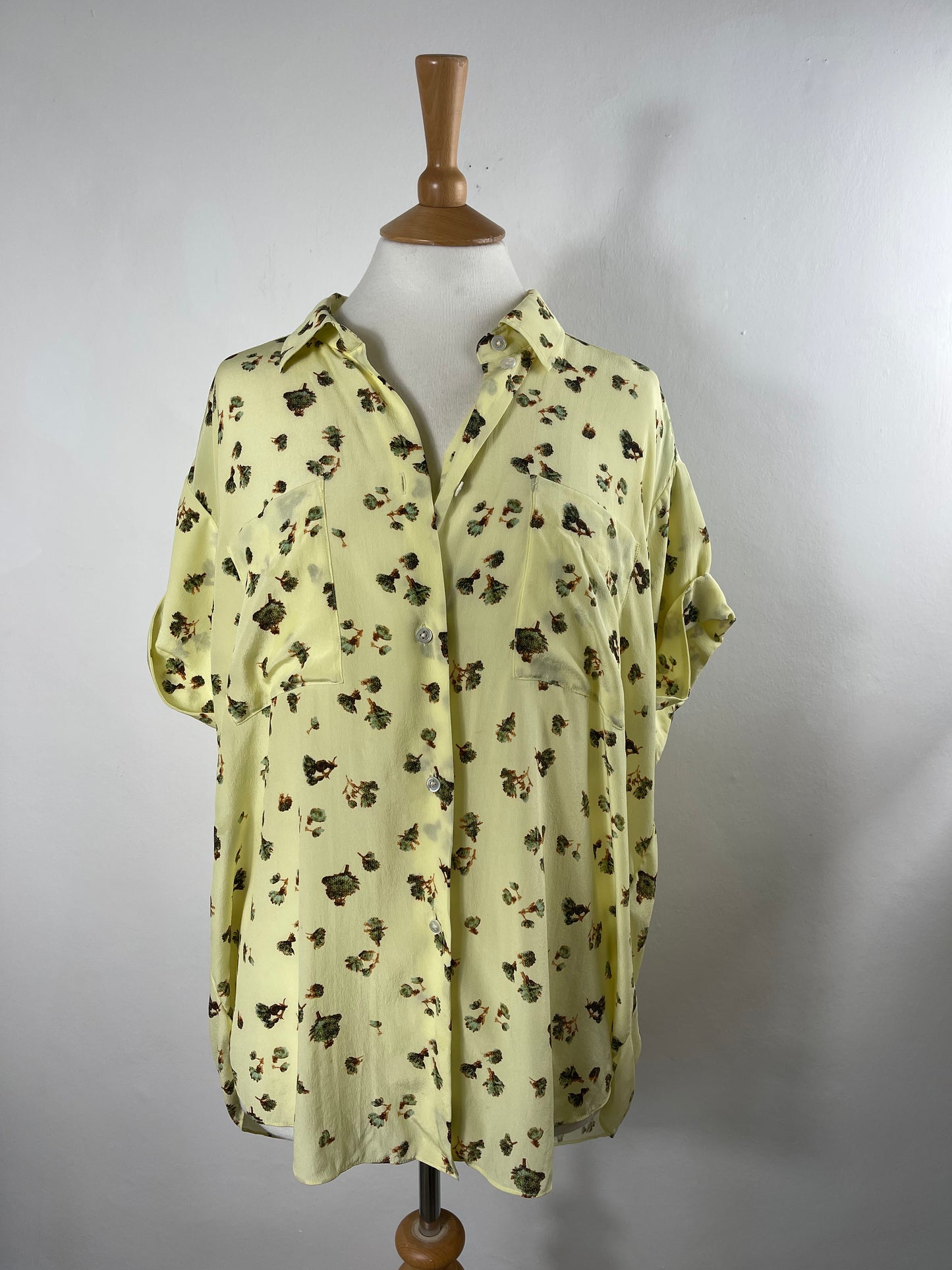 Lemon Yellow Pure Silk Blouse by Paul Smith | Size L