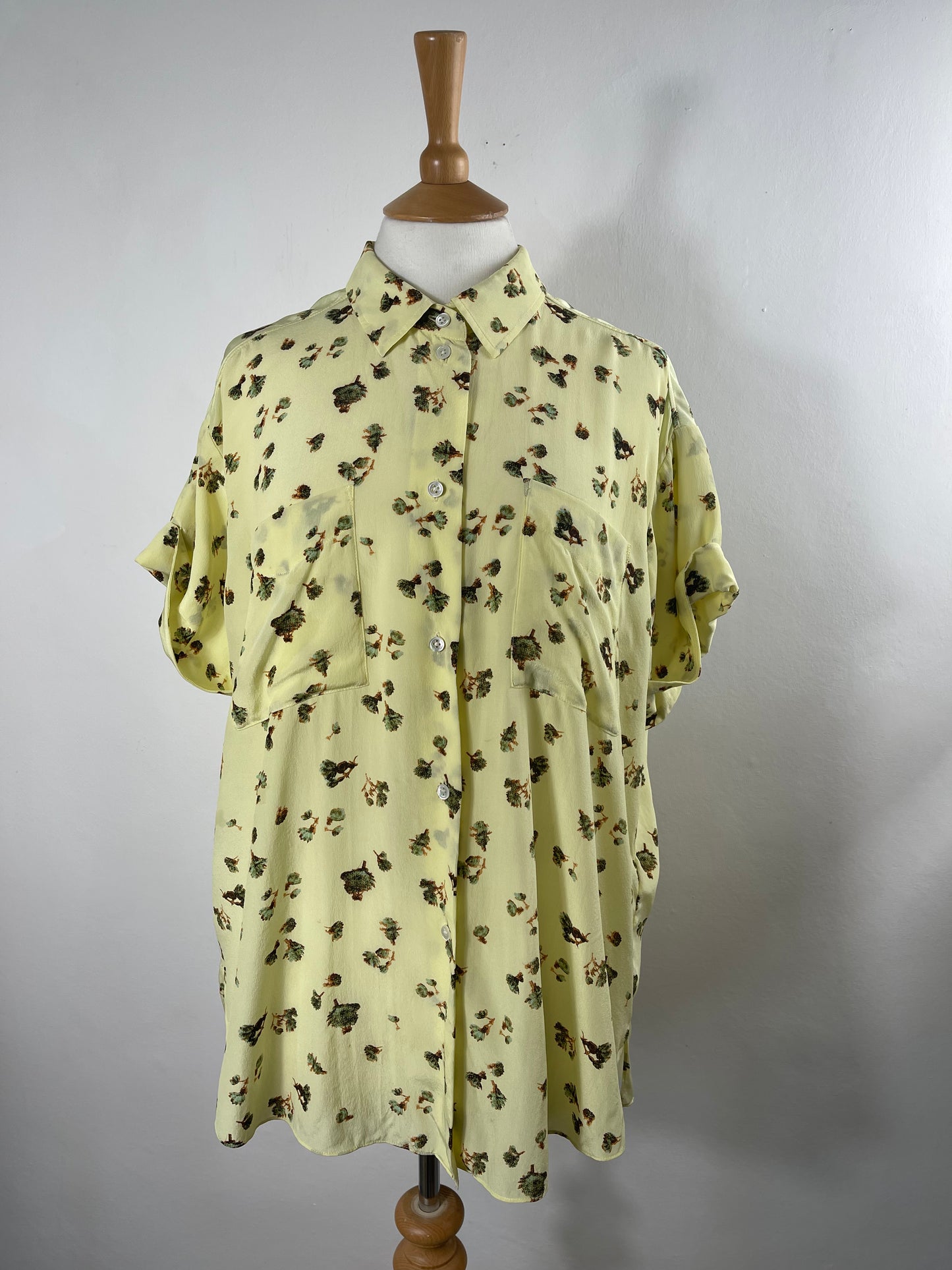 Lemon Yellow Pure Silk Blouse by Paul Smith | Size L
