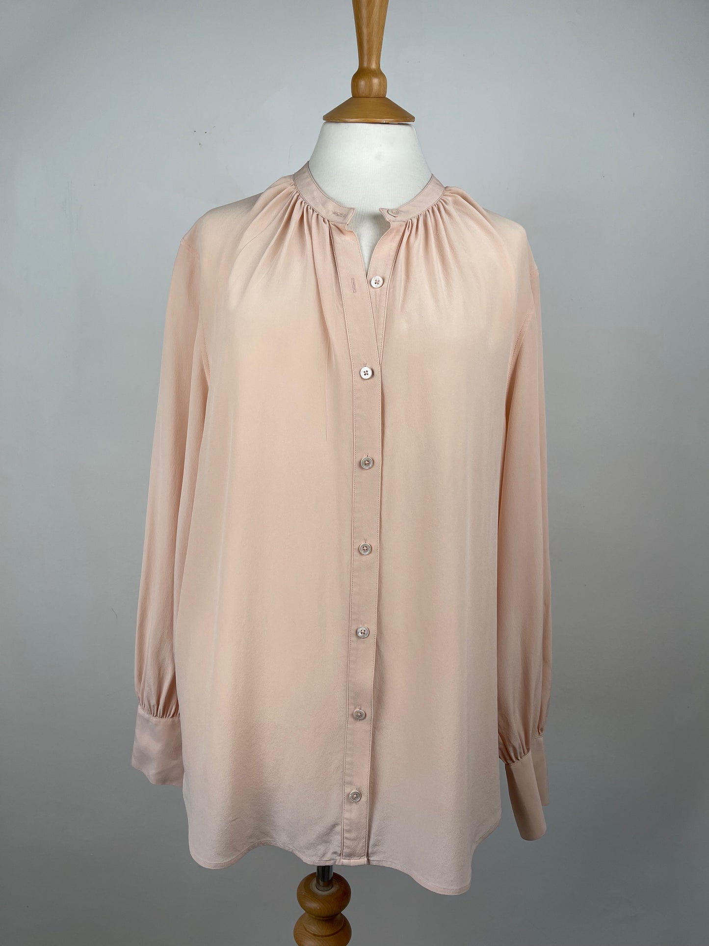 Blush Silk Blouse by Equipment | Size L