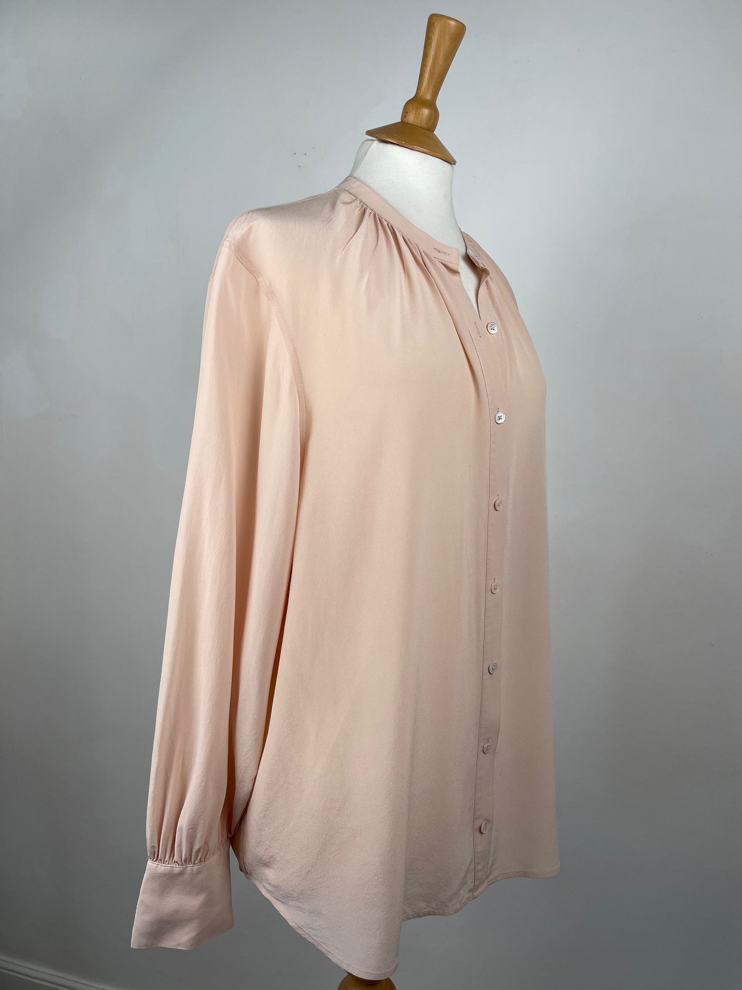 Blush Silk Blouse by Equipment | Size L