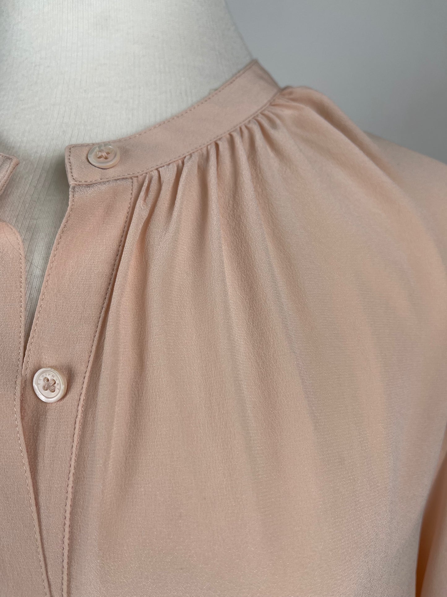 Blush Silk Blouse by Equipment | Size L