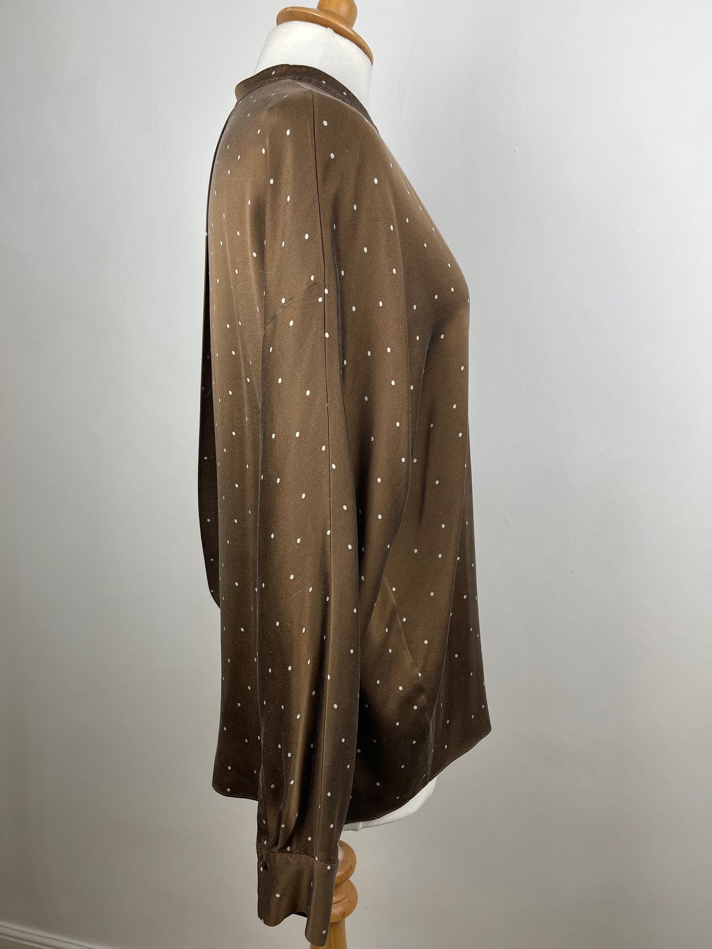 Brown Satin Blouse by Vince | Size M