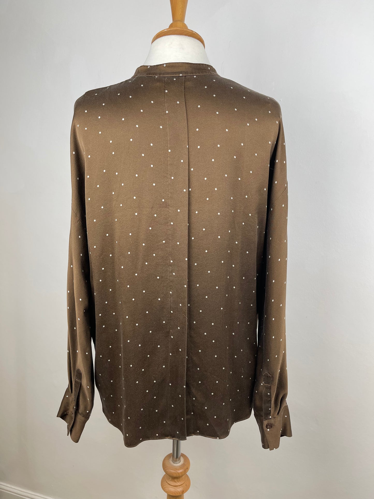 Brown Satin Blouse by Vince | Size M