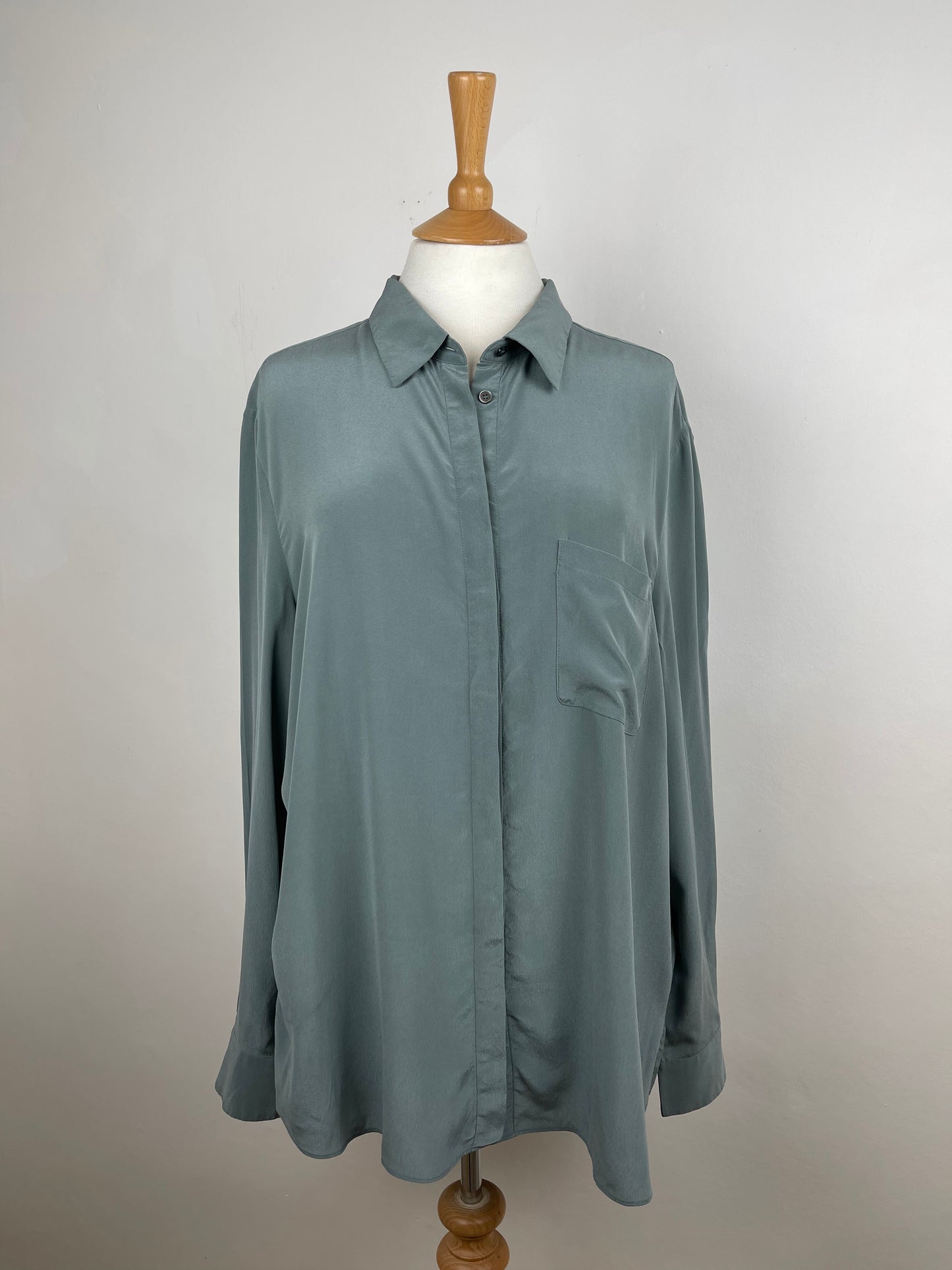 Sage Green Silk Blouse by Jigsaw | Size L