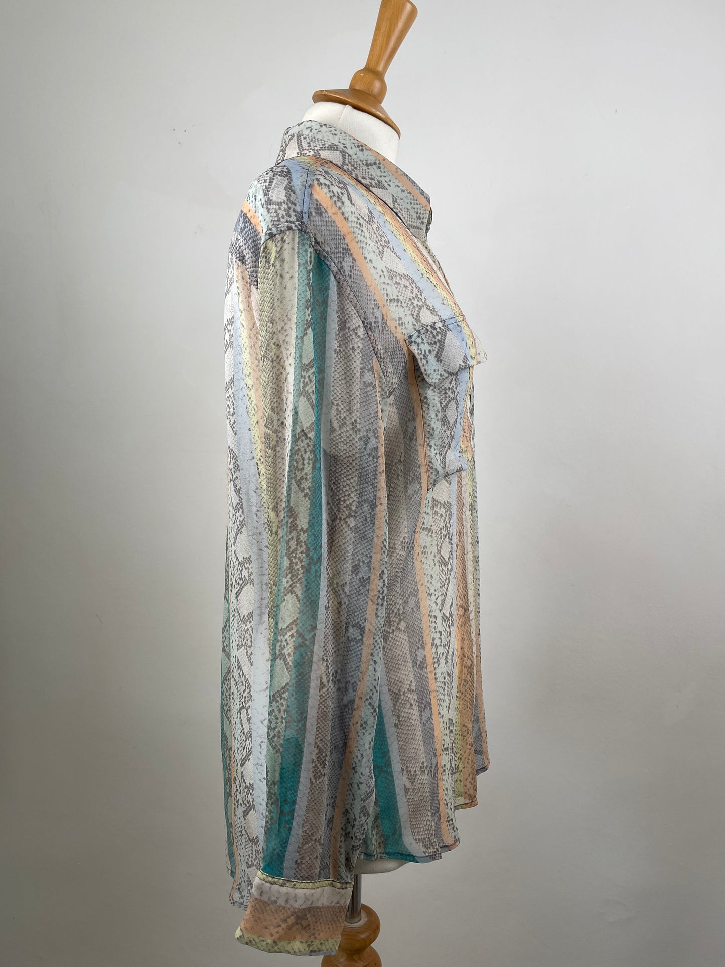 Pastel Sheer Silk Chiffon by Equipment | Size L