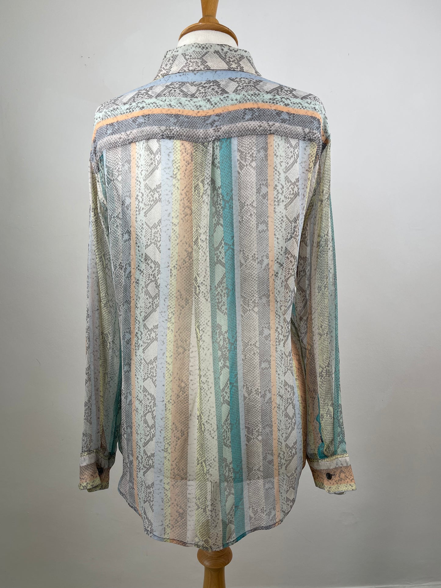 Pastel Sheer Silk Chiffon by Equipment | Size L