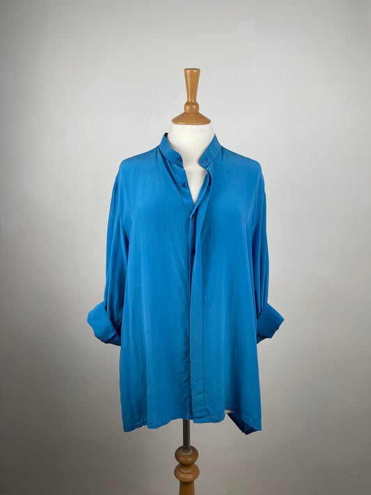 Turquoise Silk Blouse by Bocci Italy | Size L