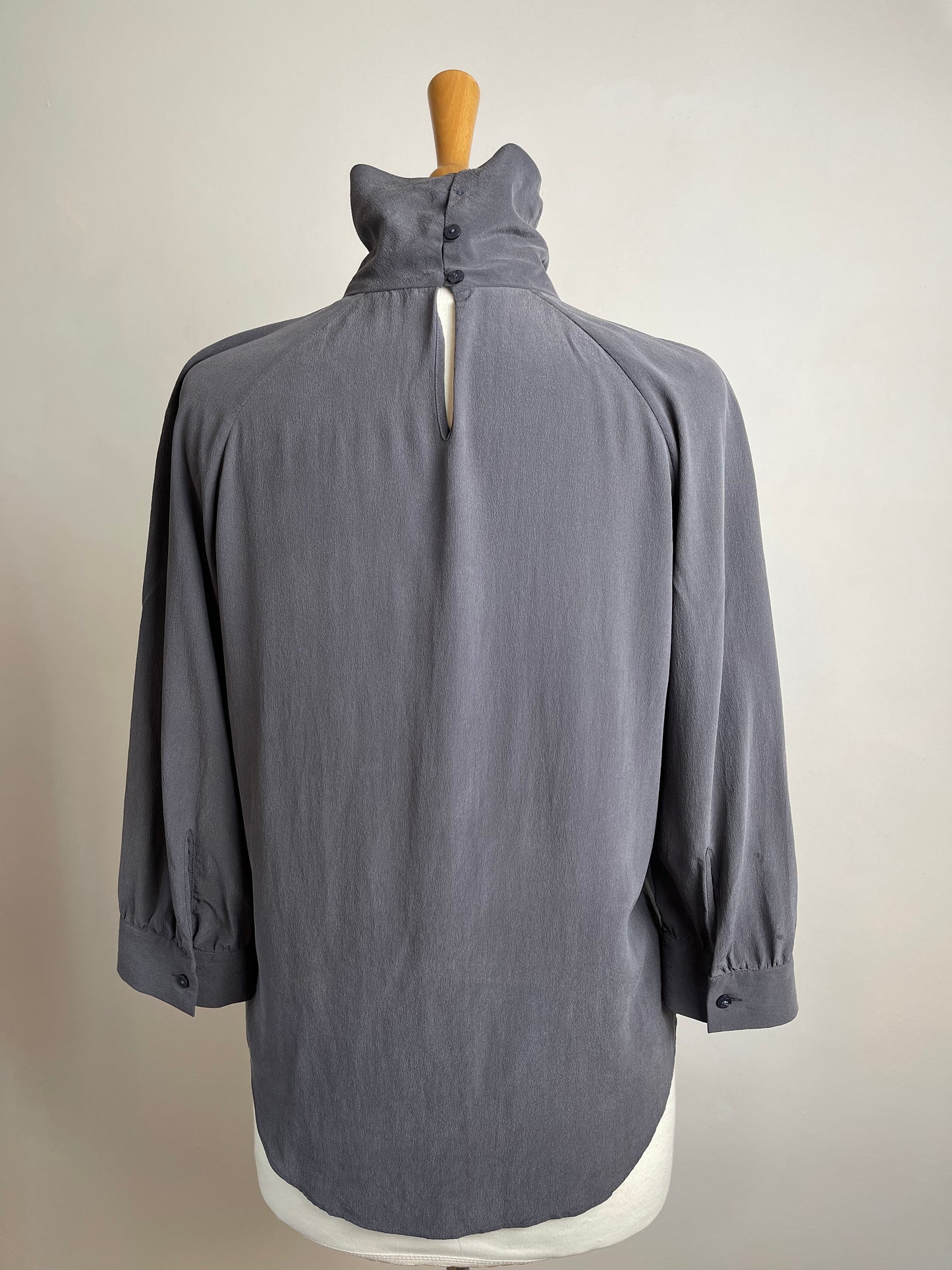 Grey Silk Blouse by Thomas Pink | Size S