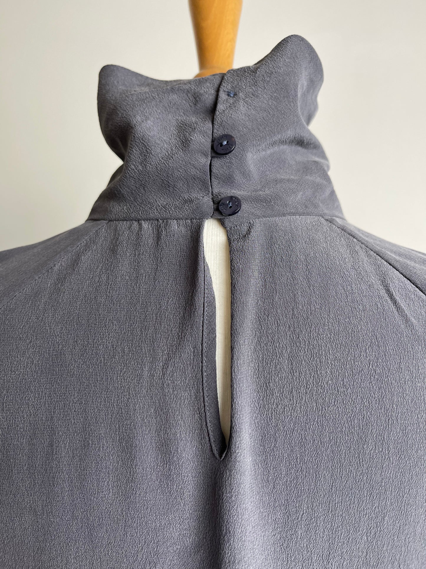 Grey Silk Blouse by Thomas Pink | Size S