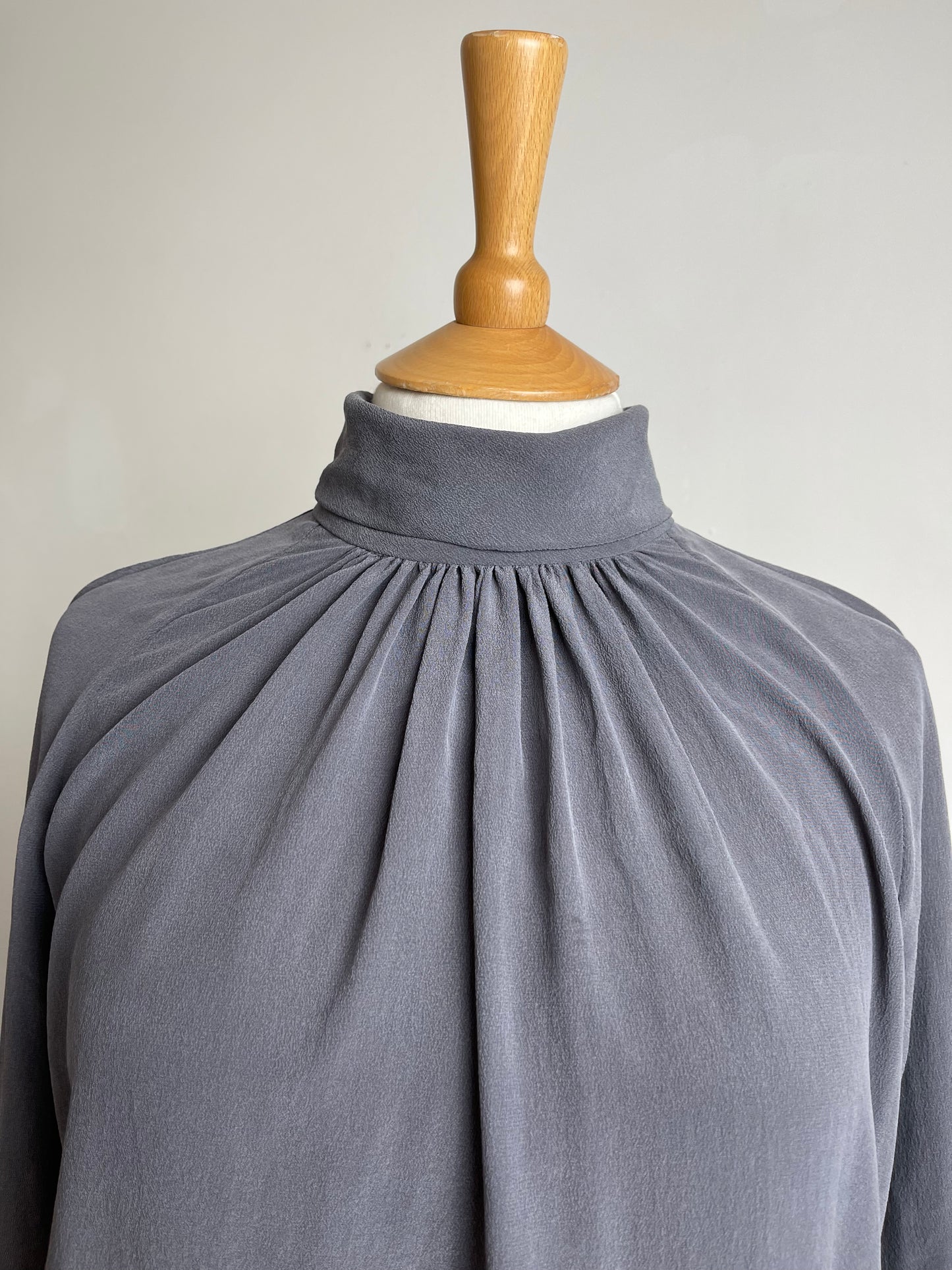 Grey Silk Blouse by Thomas Pink | Size S