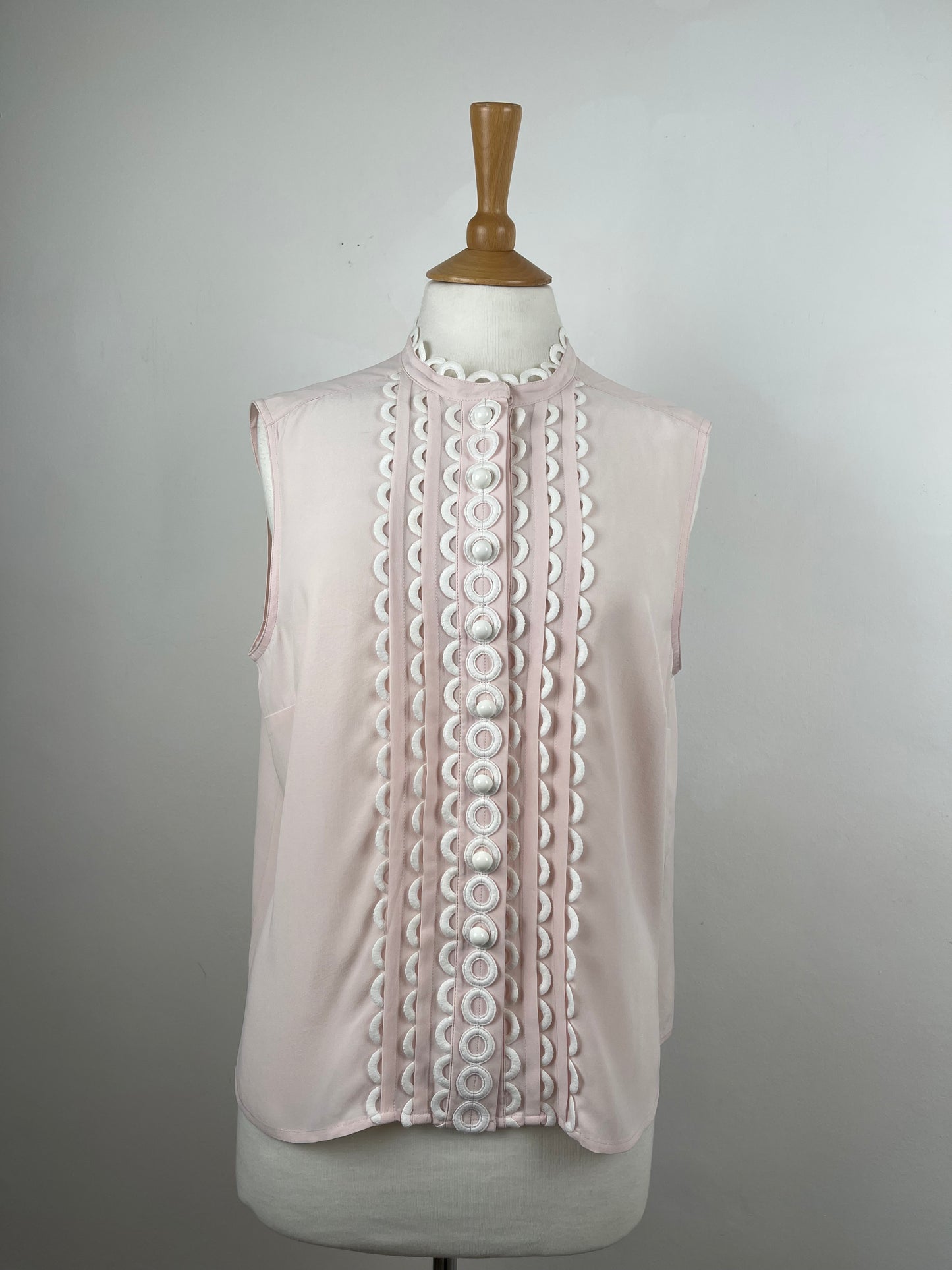 Baby Pink Silk Top by Jaeger London | M