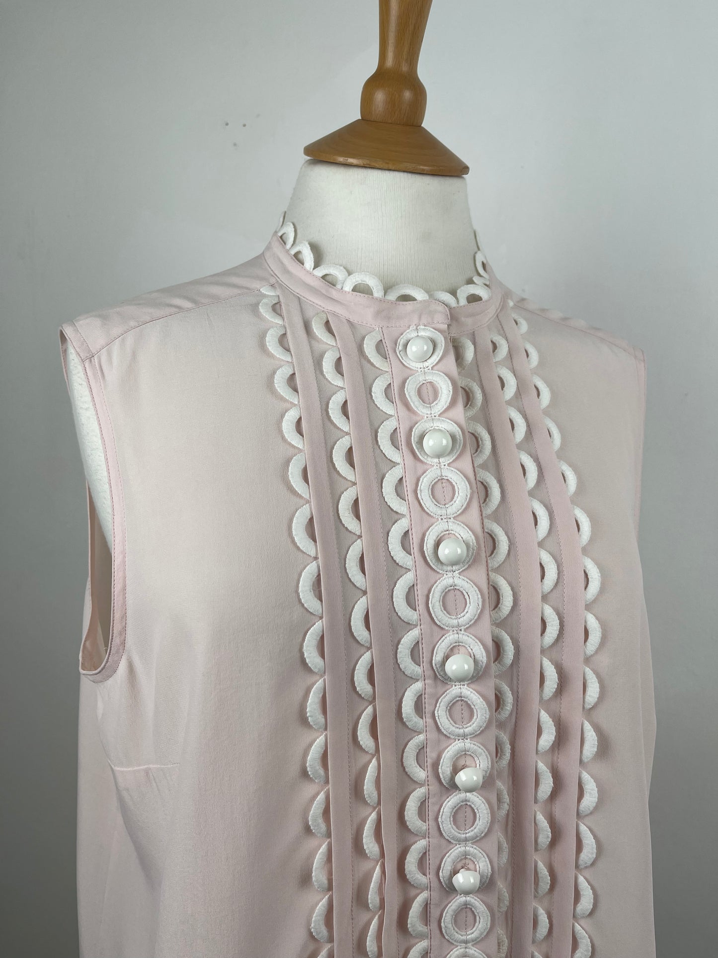 Baby Pink Silk Top by Jaeger London | M