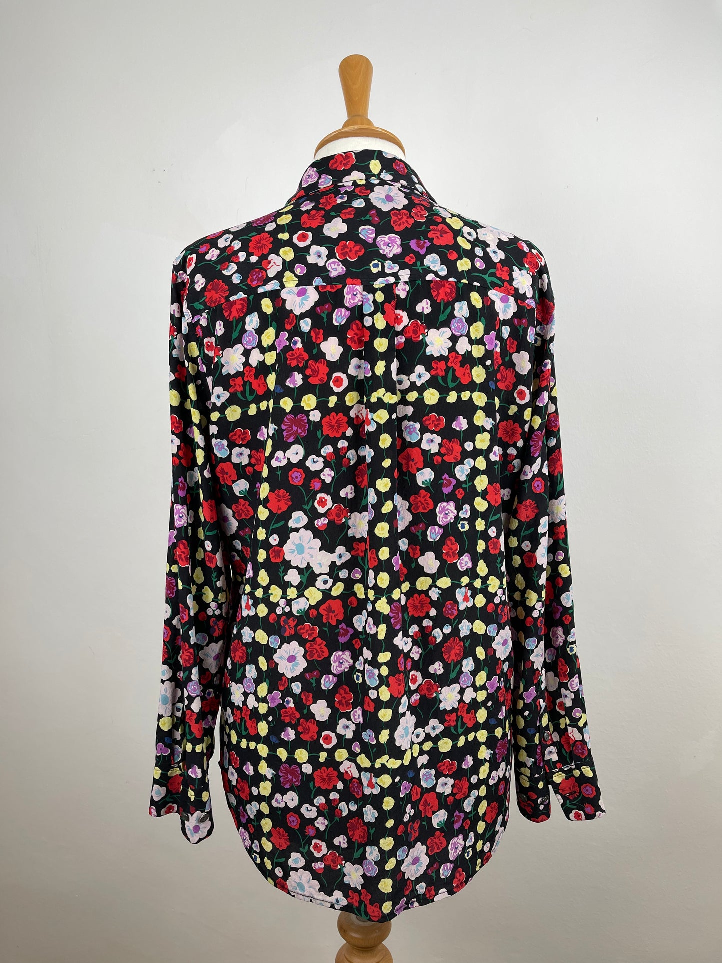 Floral Silk Blouse by Equipment | Size M