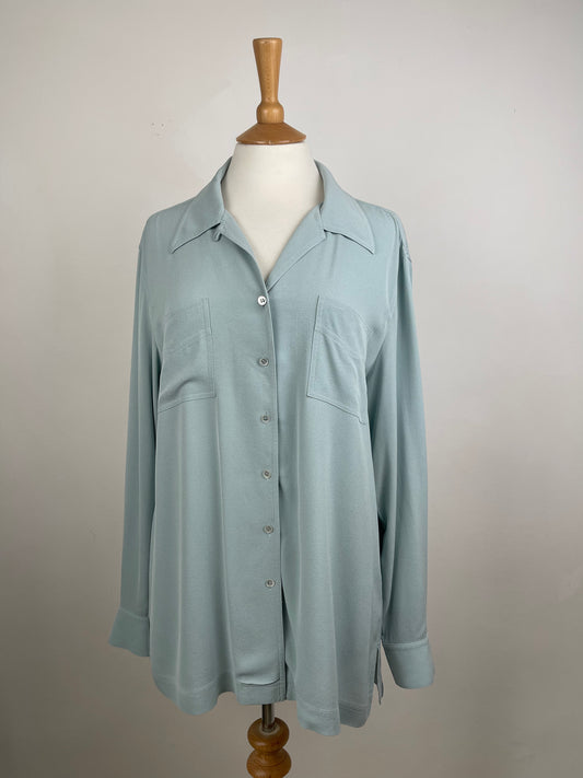 Aqua Crepe Silk by Jaeger | Size L