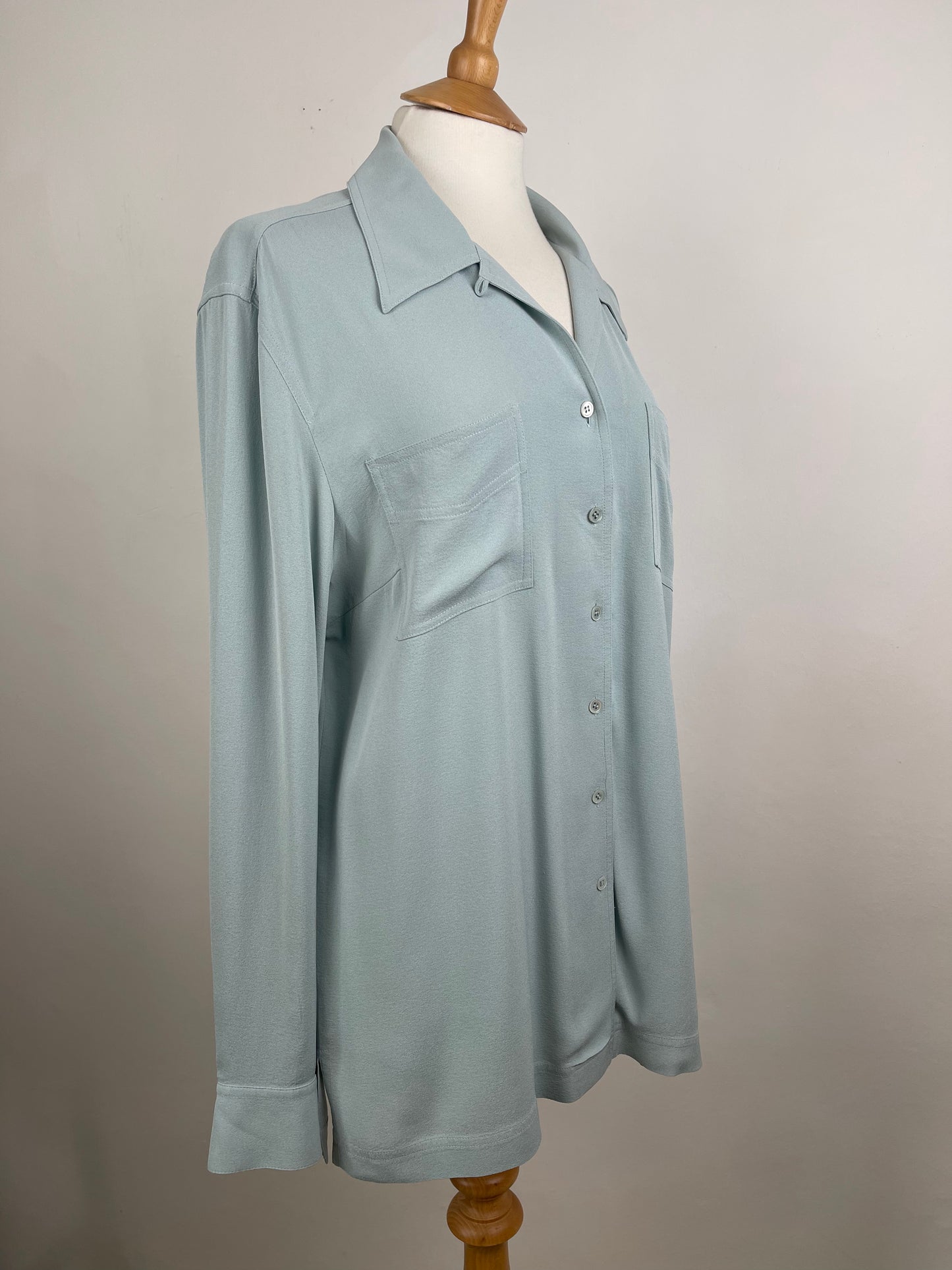 Aqua Crepe Silk by Jaeger | Size L