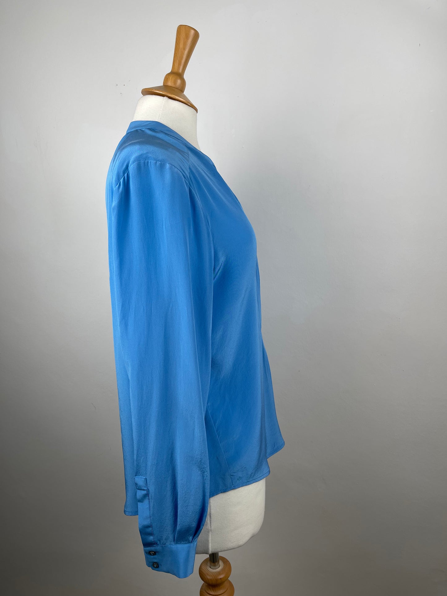 Turquoise Blue Silk Blouse by Whistles | Size S
