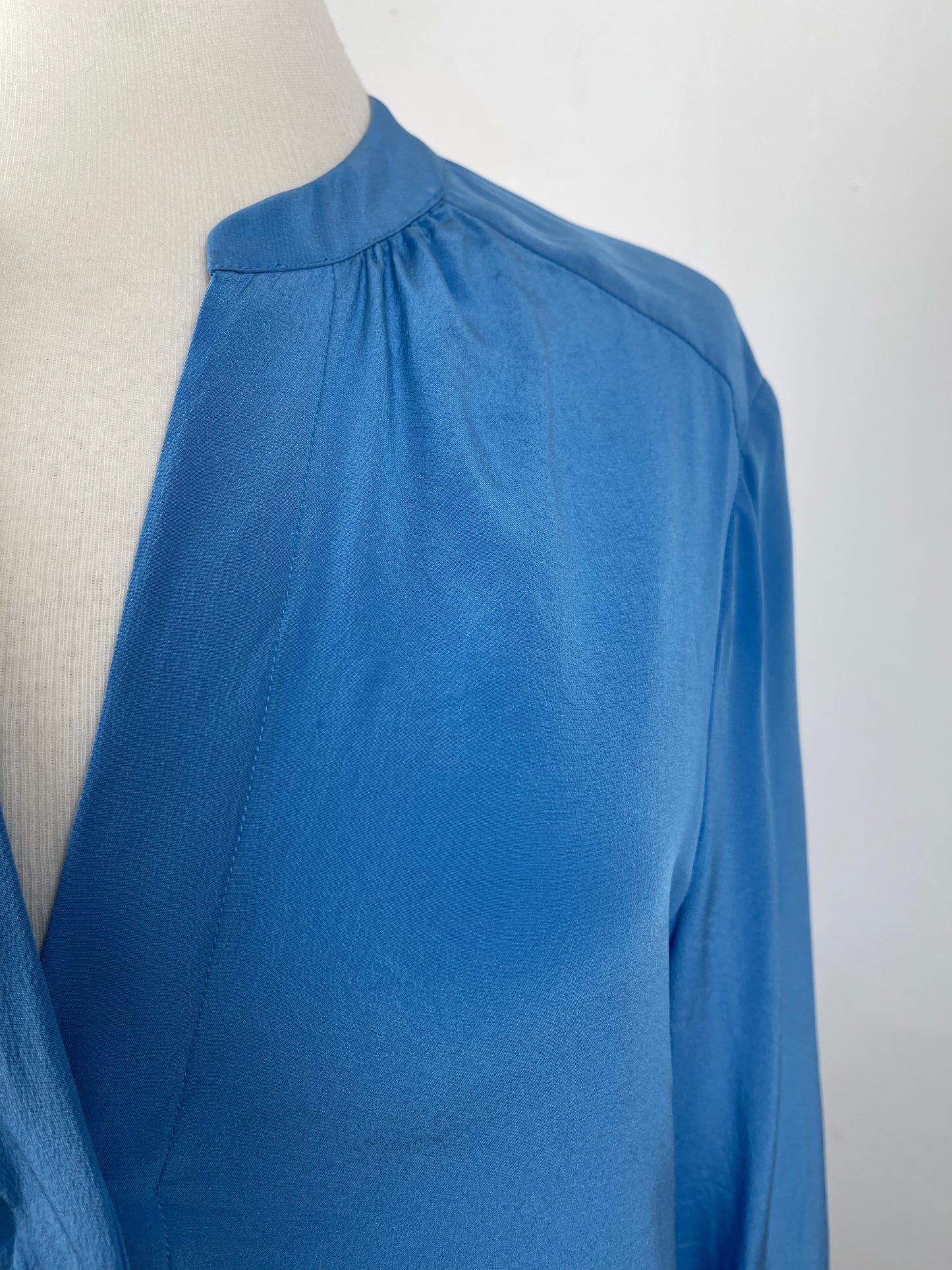 Turquoise Blue Silk Blouse by Whistles | Size S