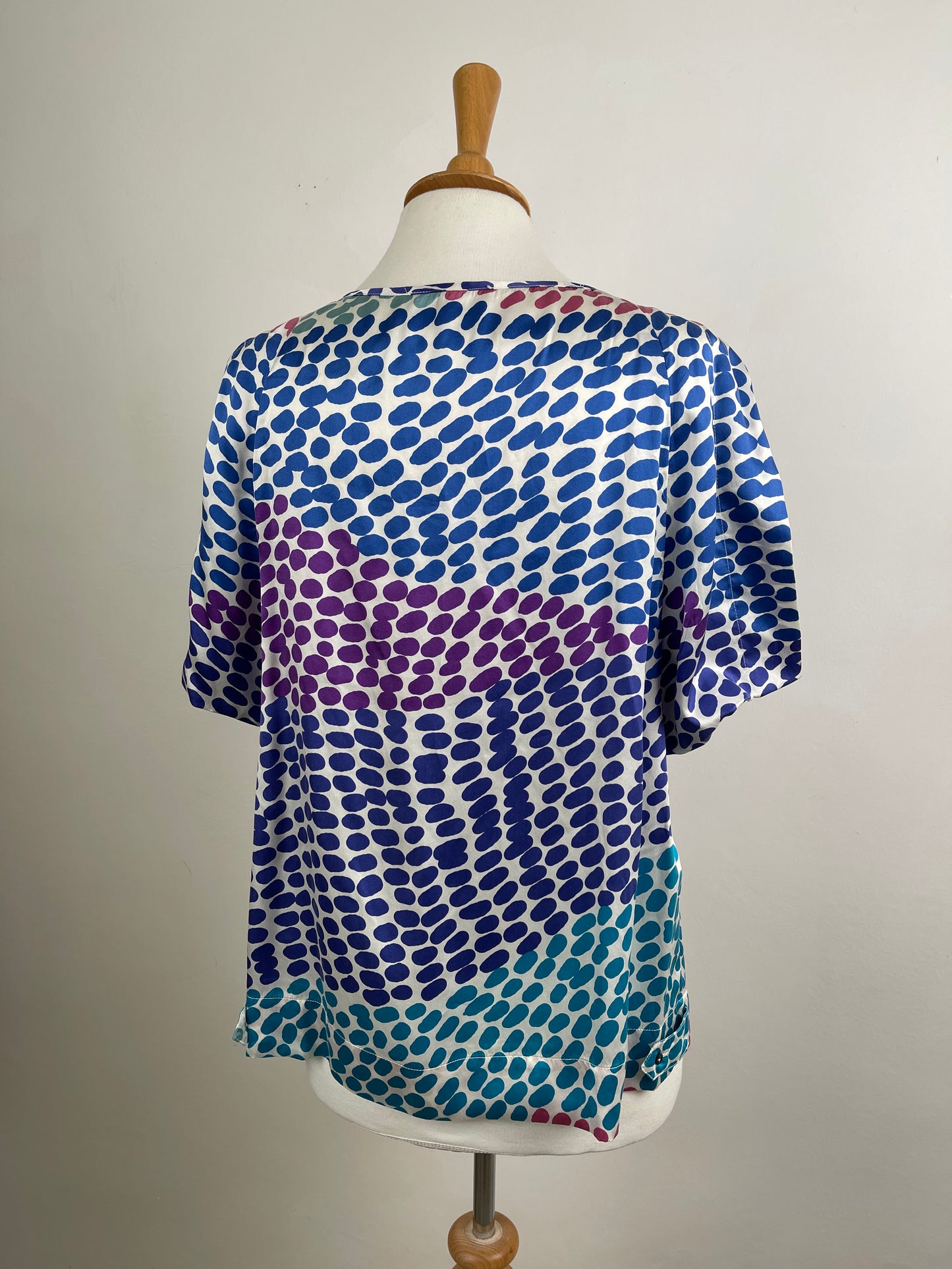 Blue and Pink Spot Blouse by Gerard Darel | M