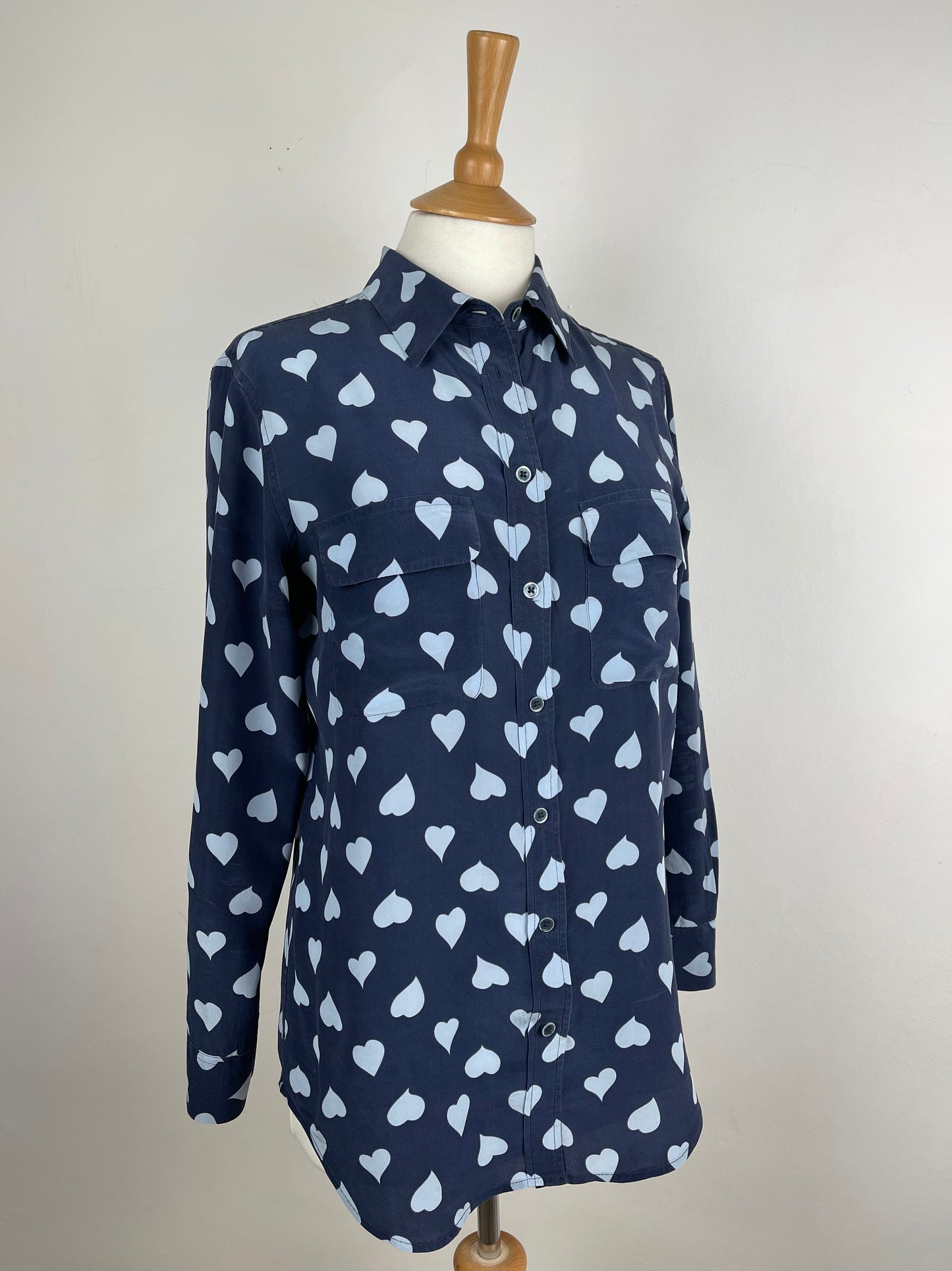 Blue Silk Blouse by Equipment | Size S