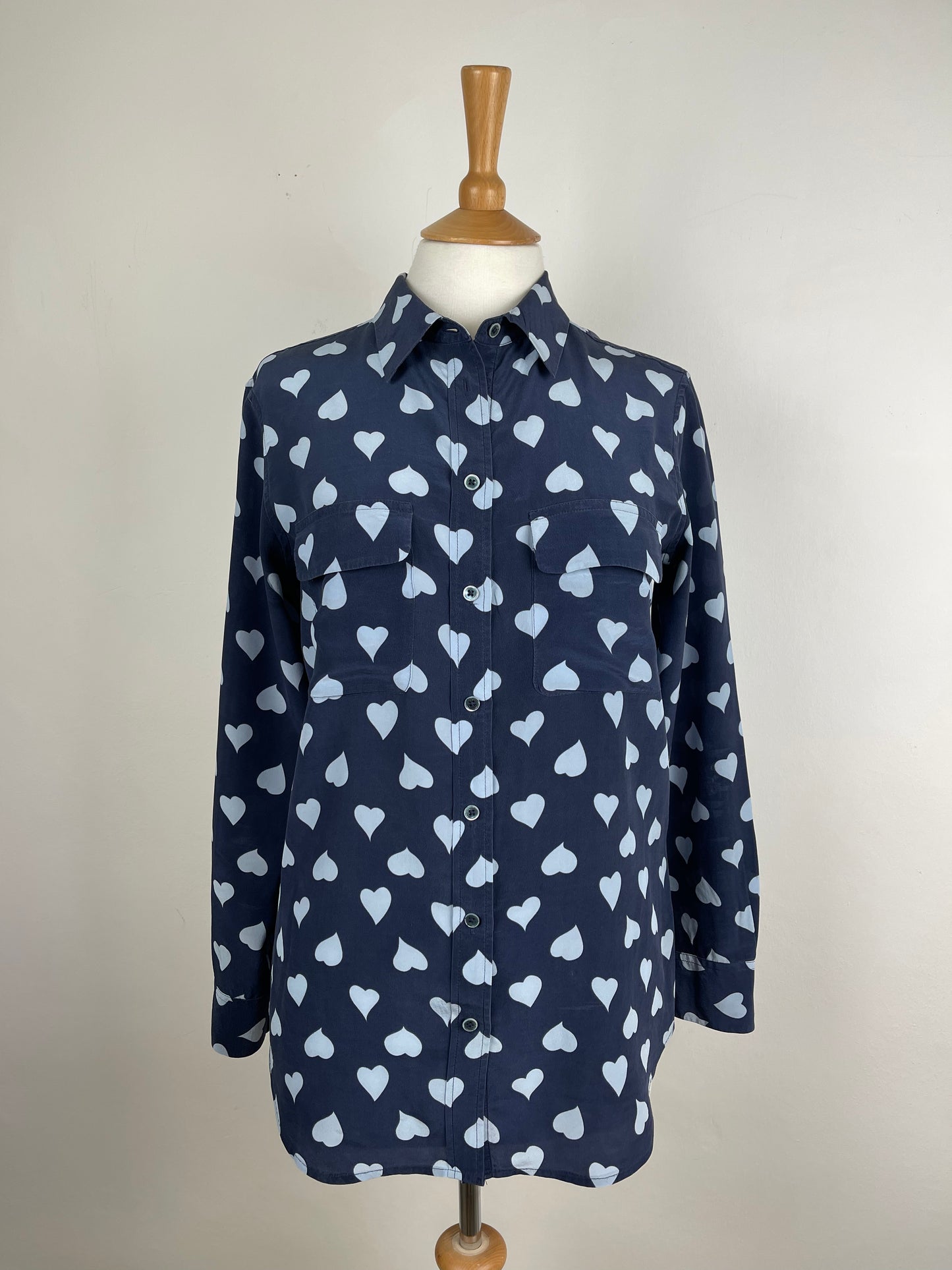 Blue Silk Blouse by Equipment | Size S