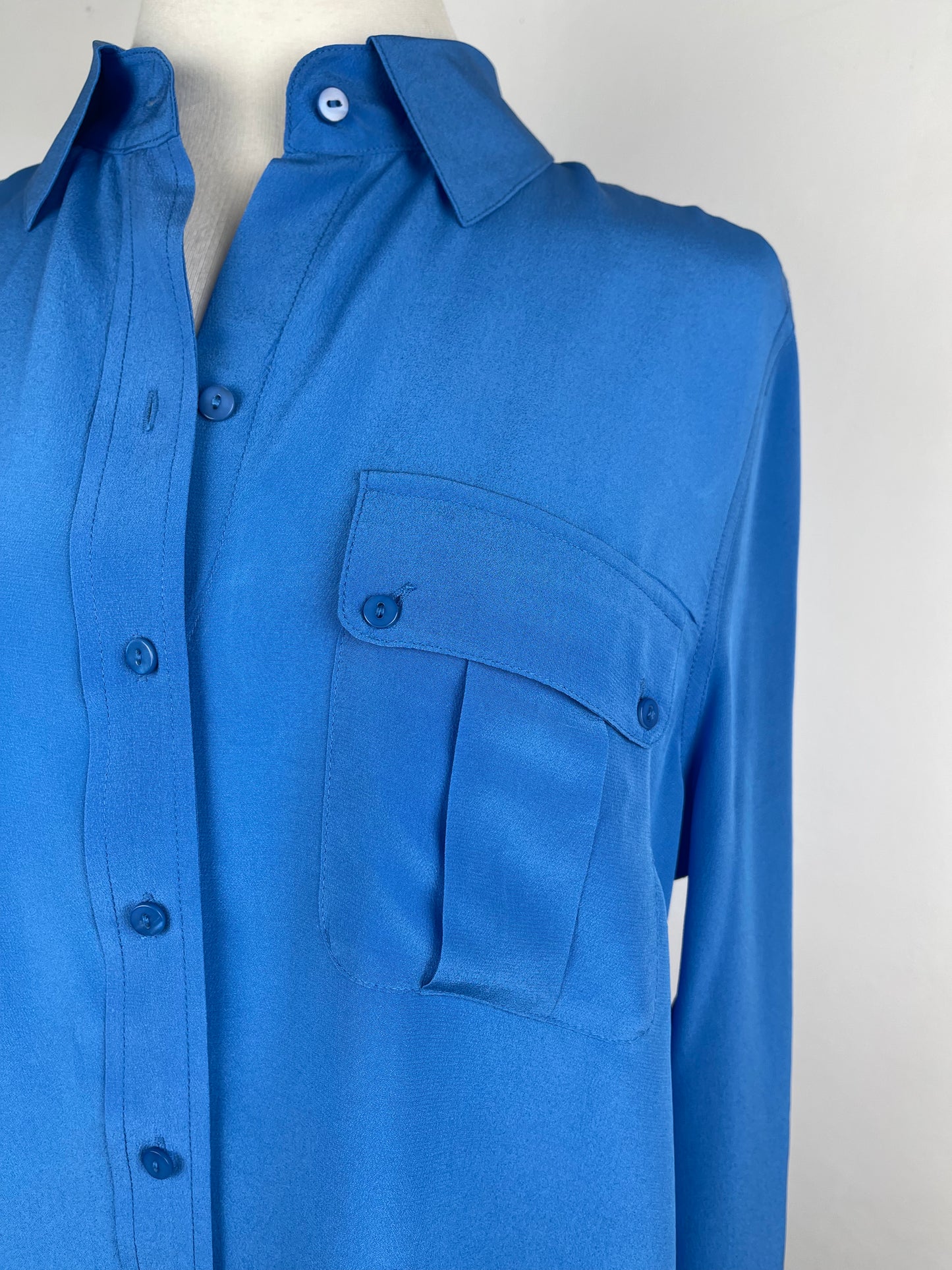 Turquoise Blue Silk Blouse by Autograph | Size M