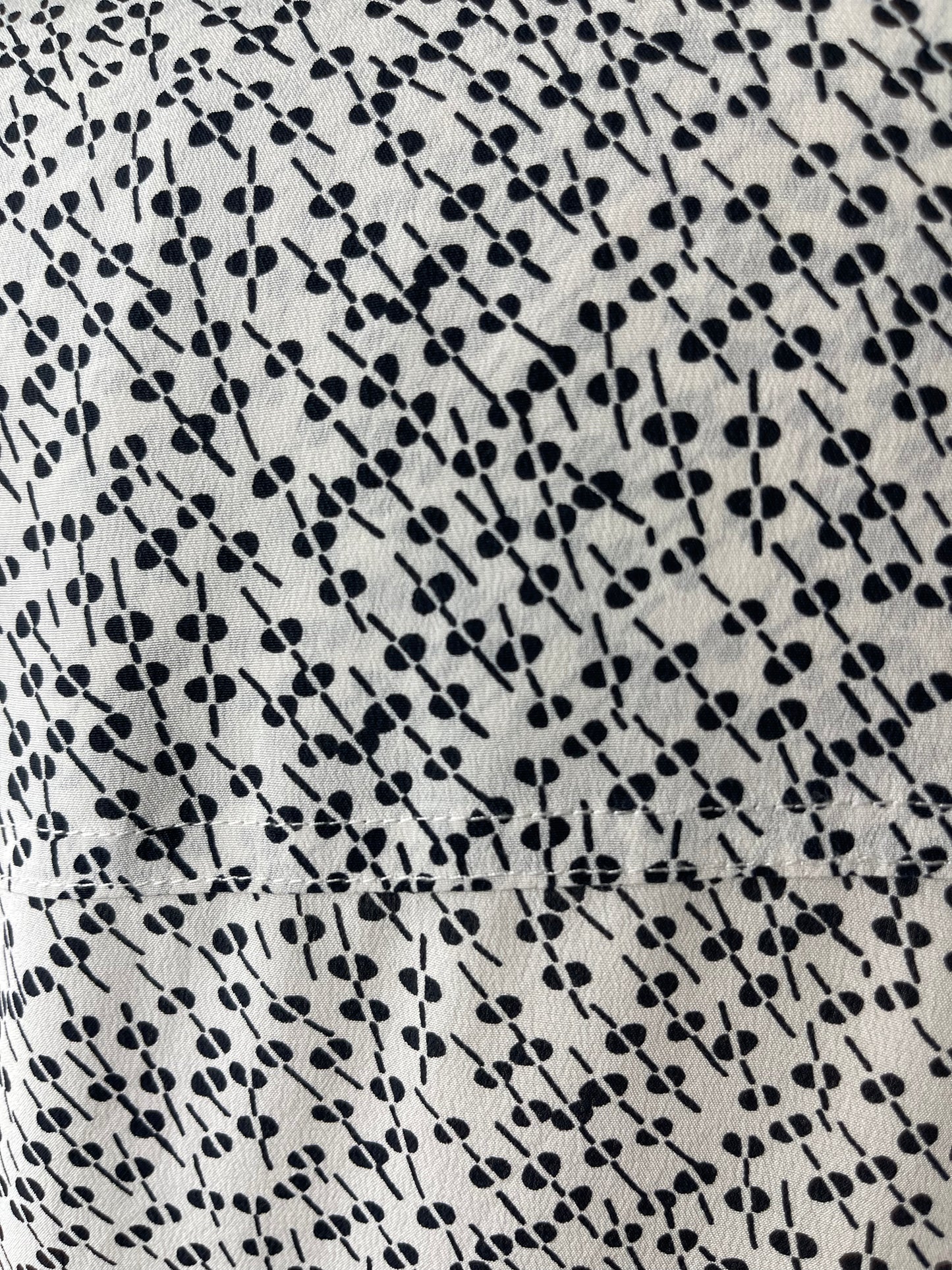 Black and White Pussy Bow Silk Blouse by Jigsaw | Size M