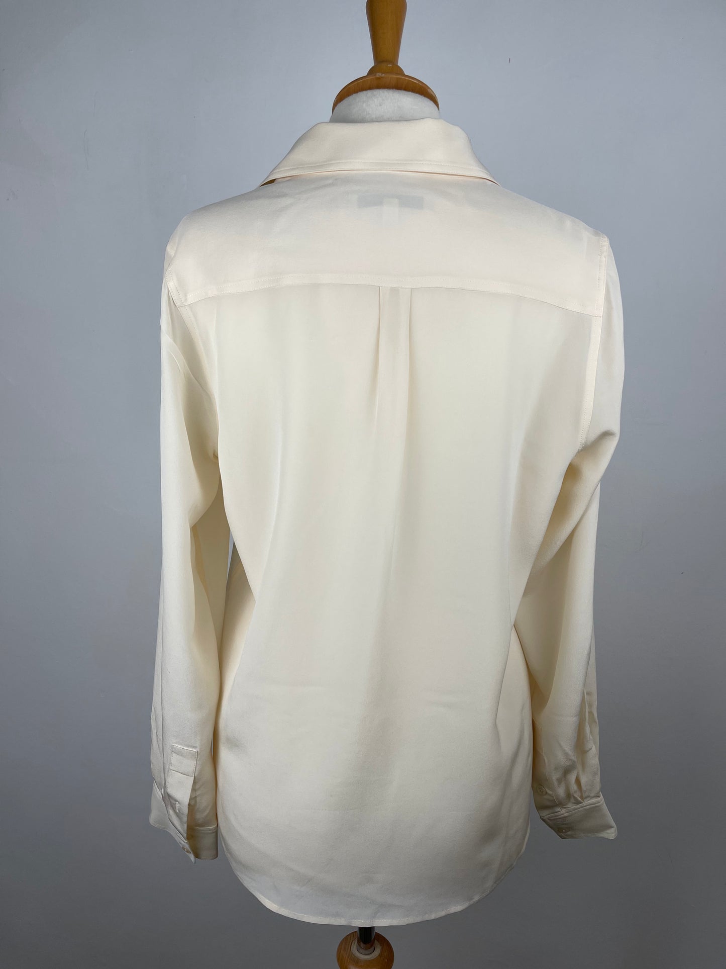 Classic Cream Pure Silk Crepe de Chine Blouse by LK Bennet | Size M