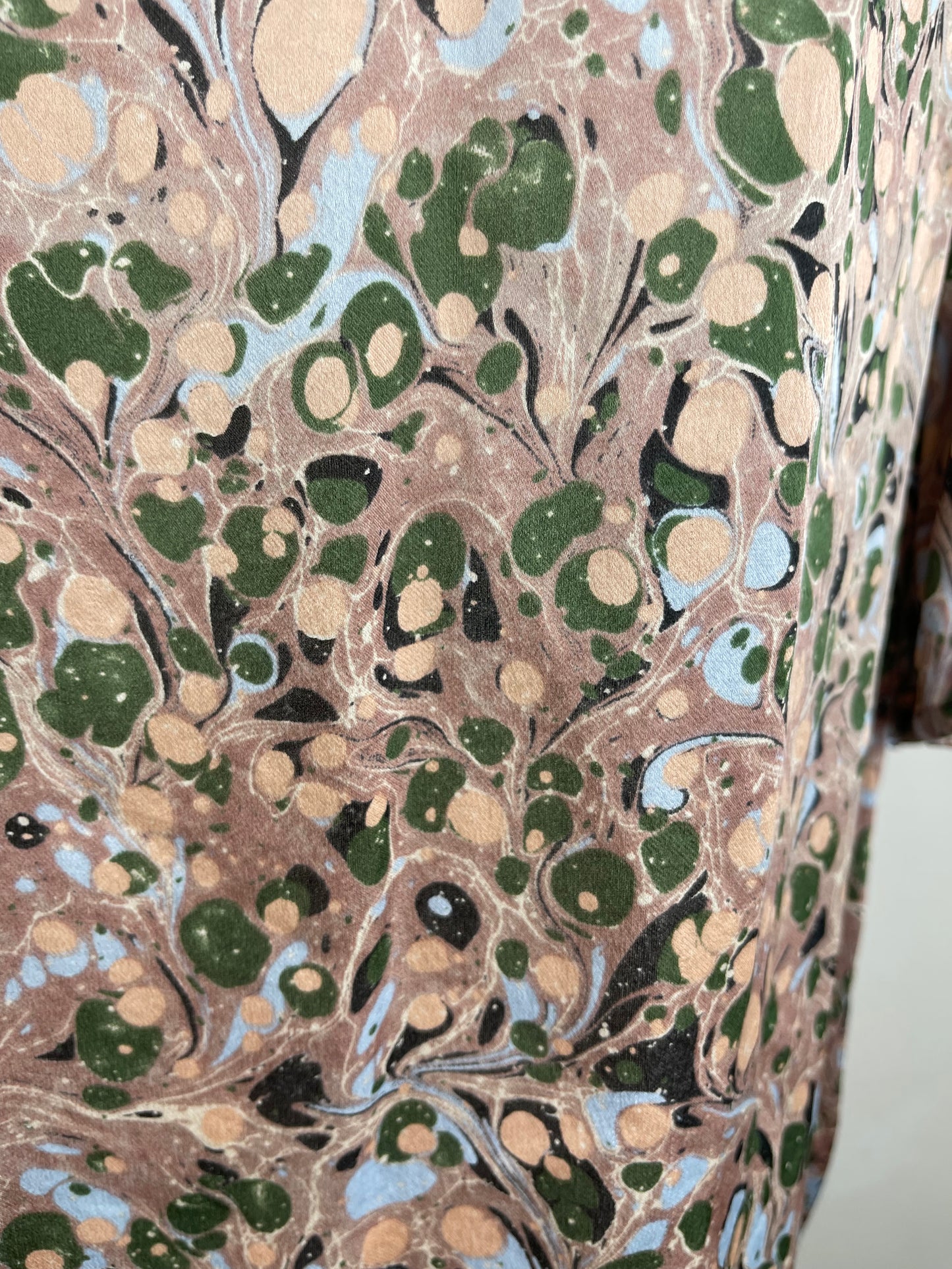 Marble Print Pure Silk Blouse by LK Bennett | Size M
