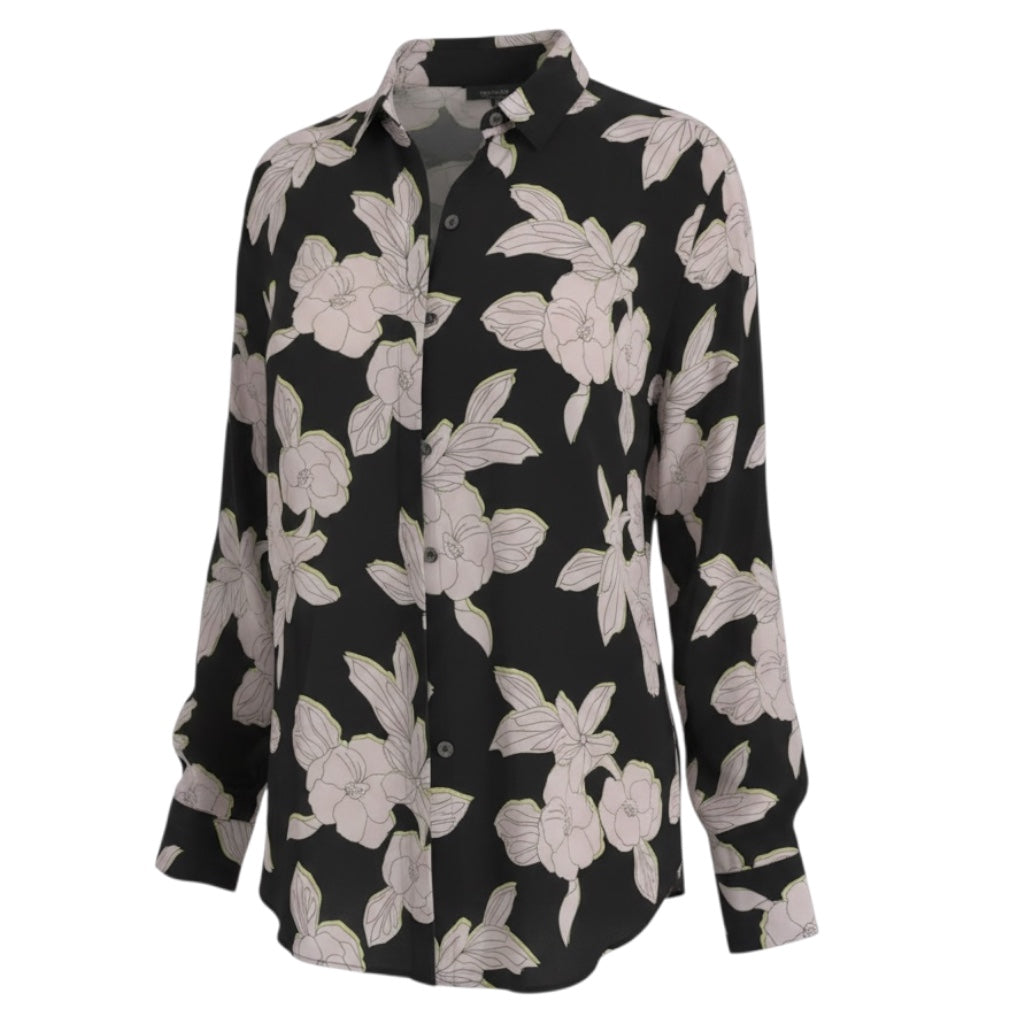 Black & White Floral Silk Blouse by Paul Smith | Size M