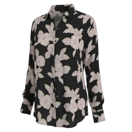 Black & White Floral Silk Blouse by Paul Smith | Size M