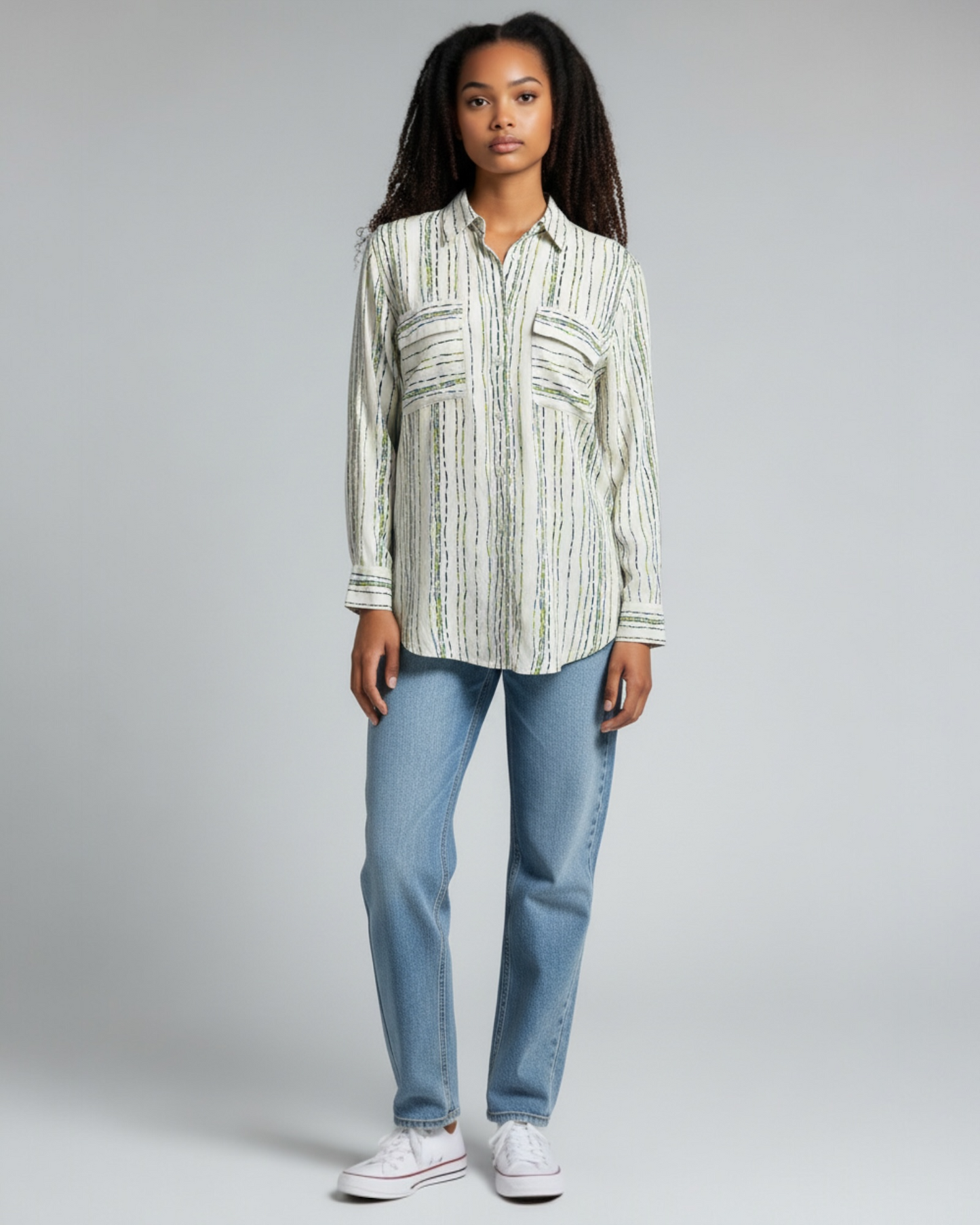 Stripe Silk Blouse by Equipment | Size M