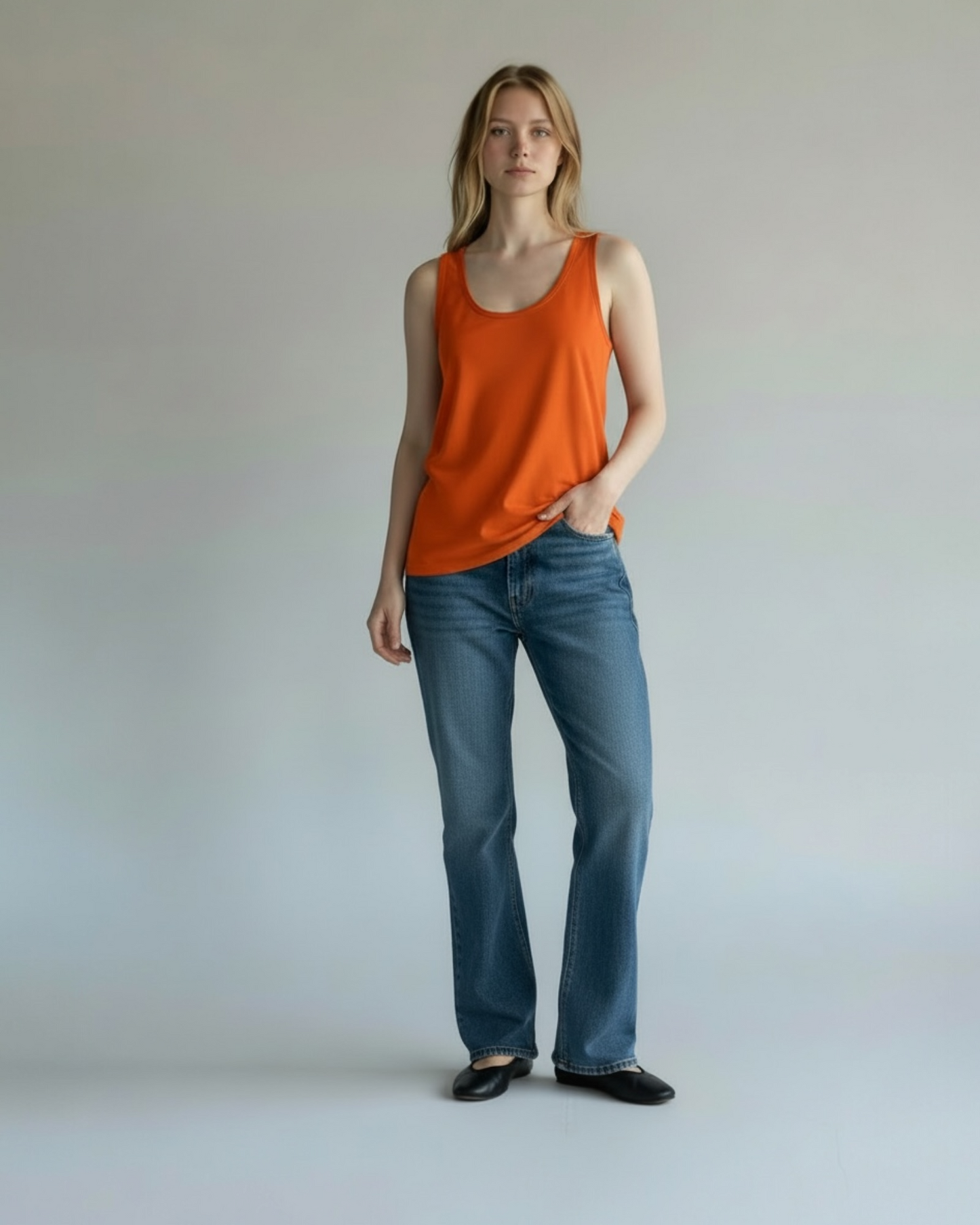 Tangerine Orange Pure Silk Vest by Equipment | Size S