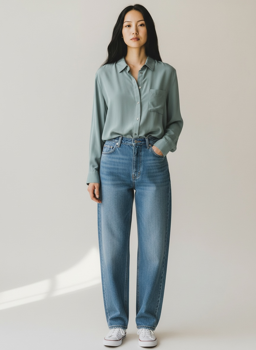 Sage Green Silk Blouse by Jigsaw | Size L