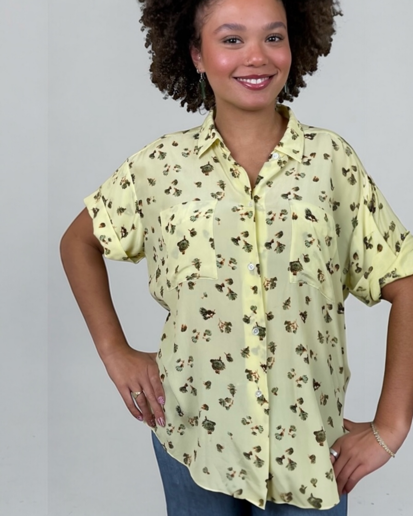 Lemon Yellow Pure Silk Blouse by Paul Smith | Size L