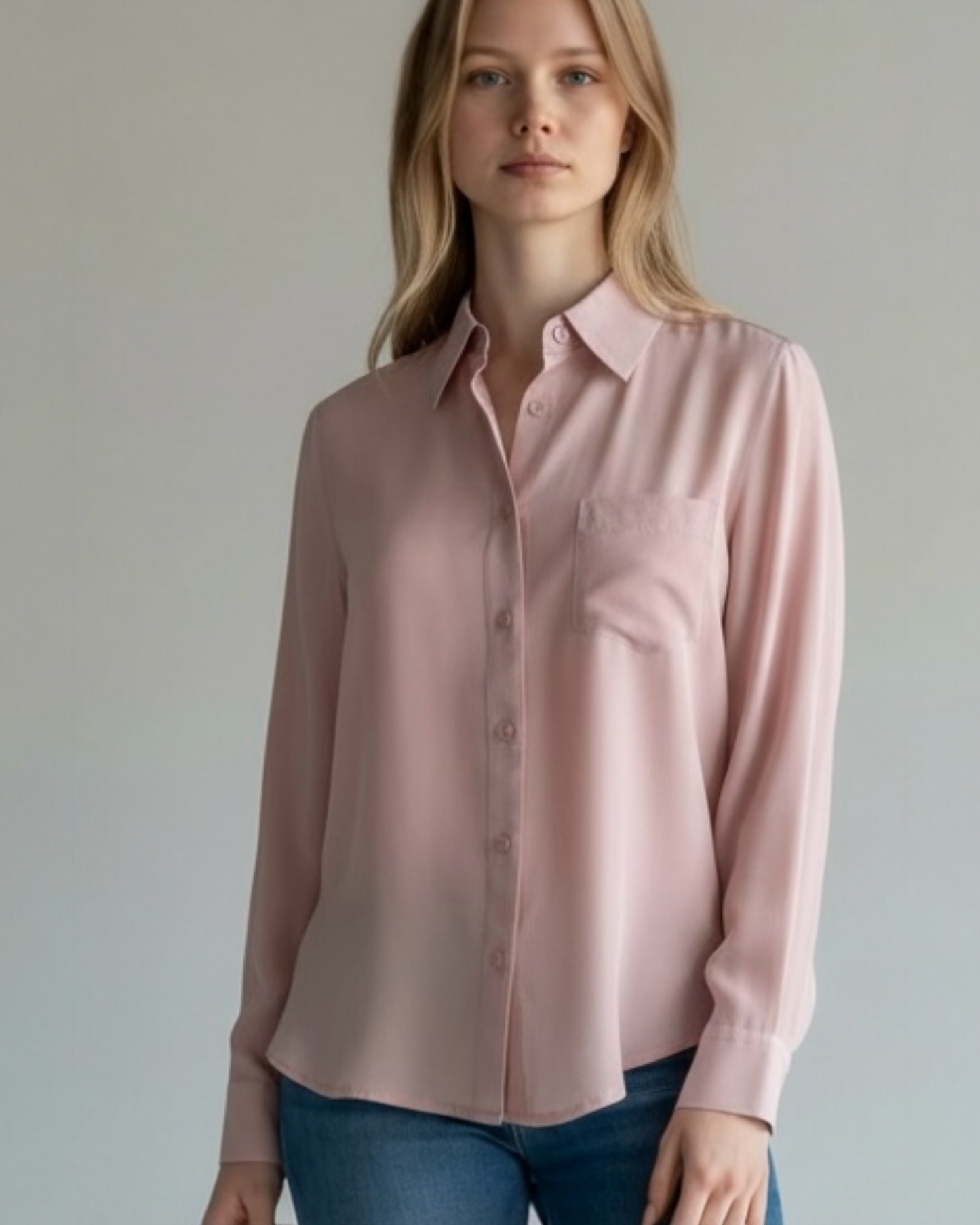Baby Pink Classic cut Blouse by Talbots | Size S