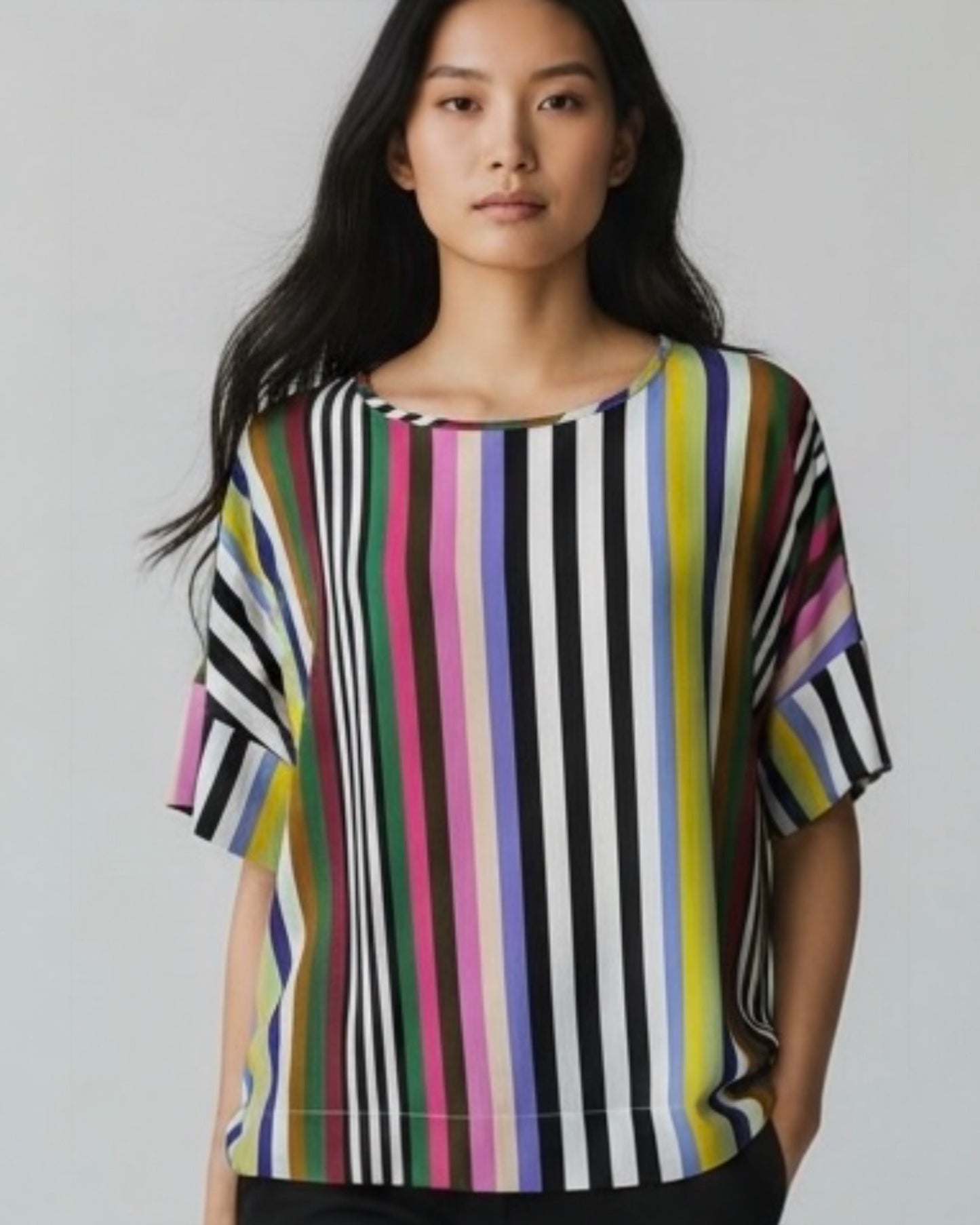 Stripe Silk Blouse by Gerard Darel | Size M