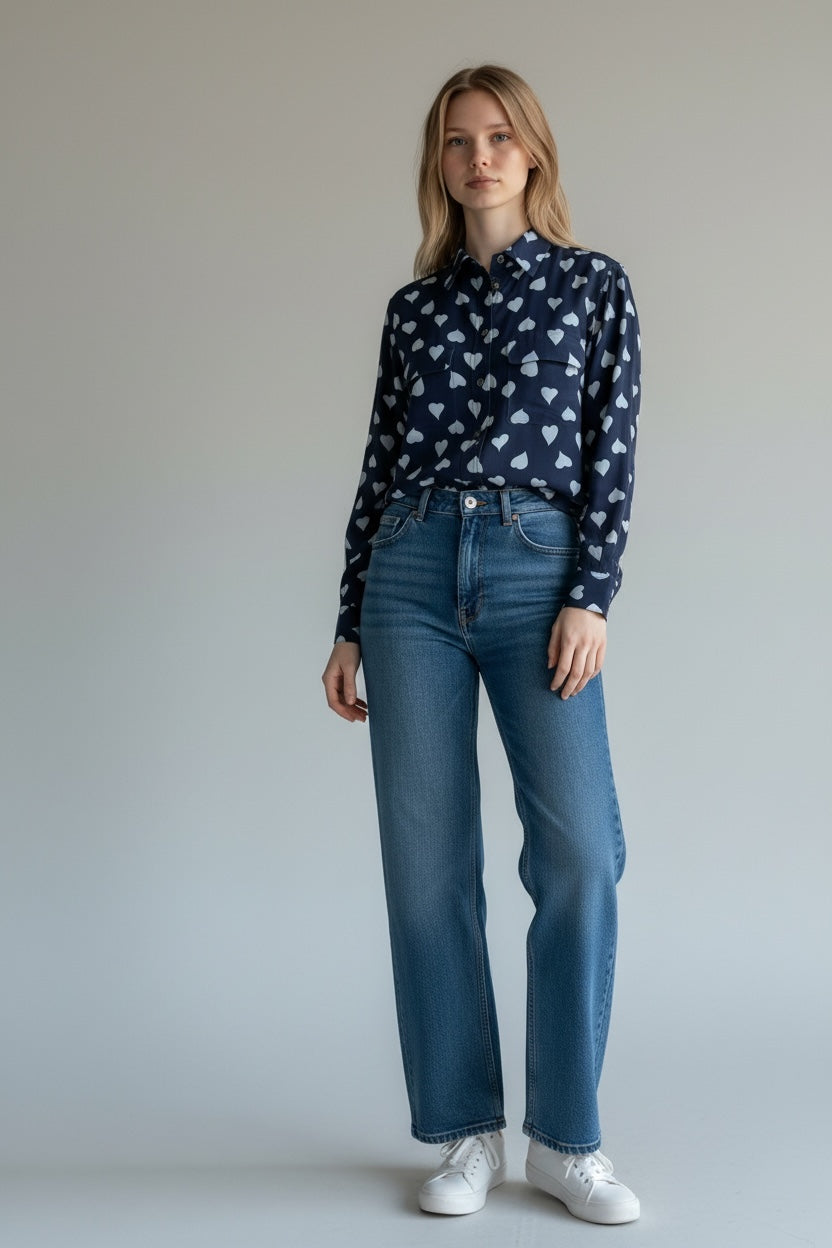 Blue Silk Blouse by Equipment | Size S